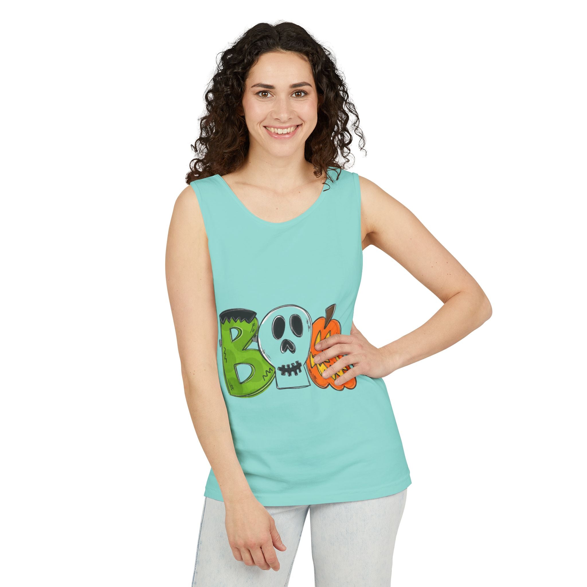 Halloween BOO Unisex Garment-Dyed Tank Top