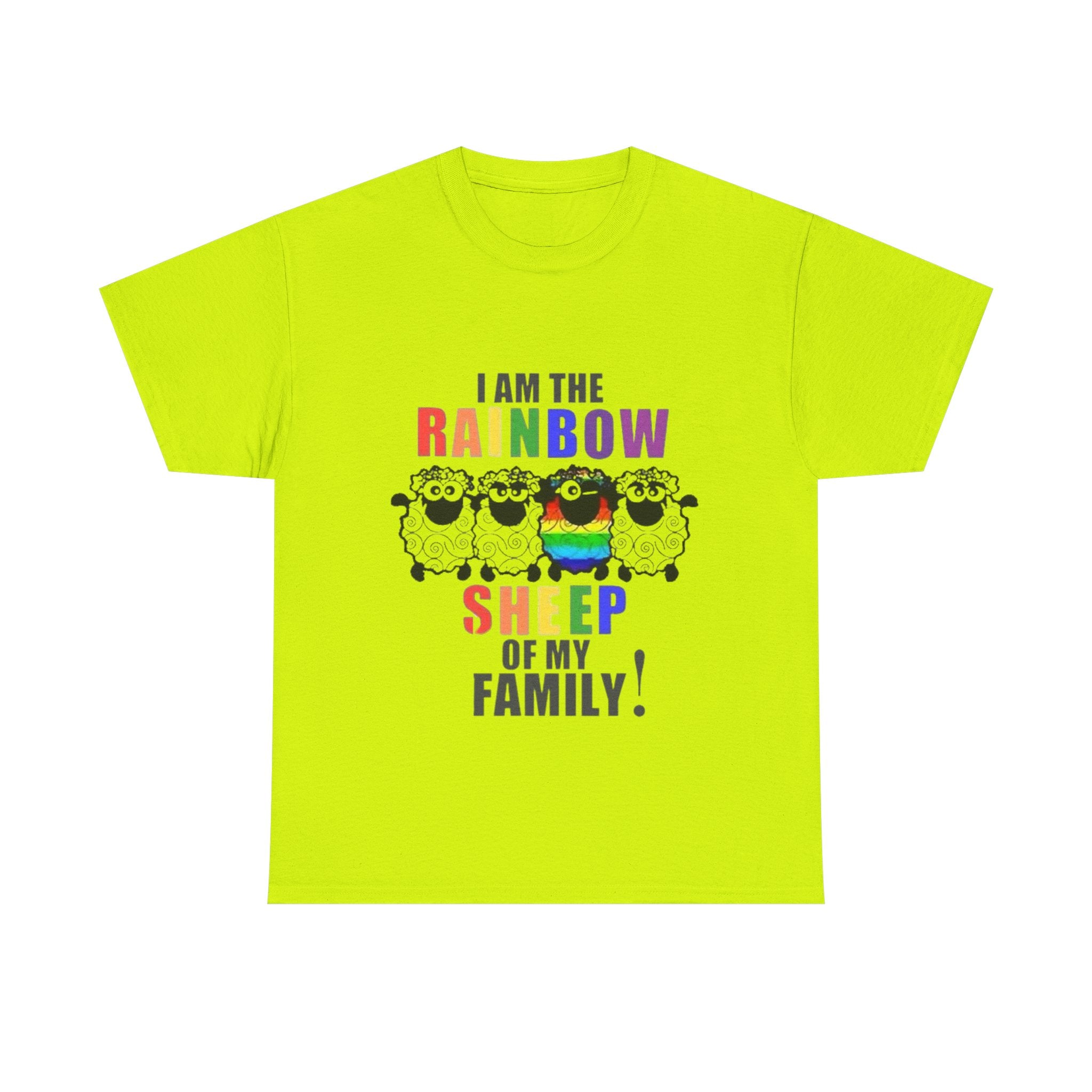 I Am The Rainbow Sheep Of My Family Unisex Heavy Cotton T-Shirt