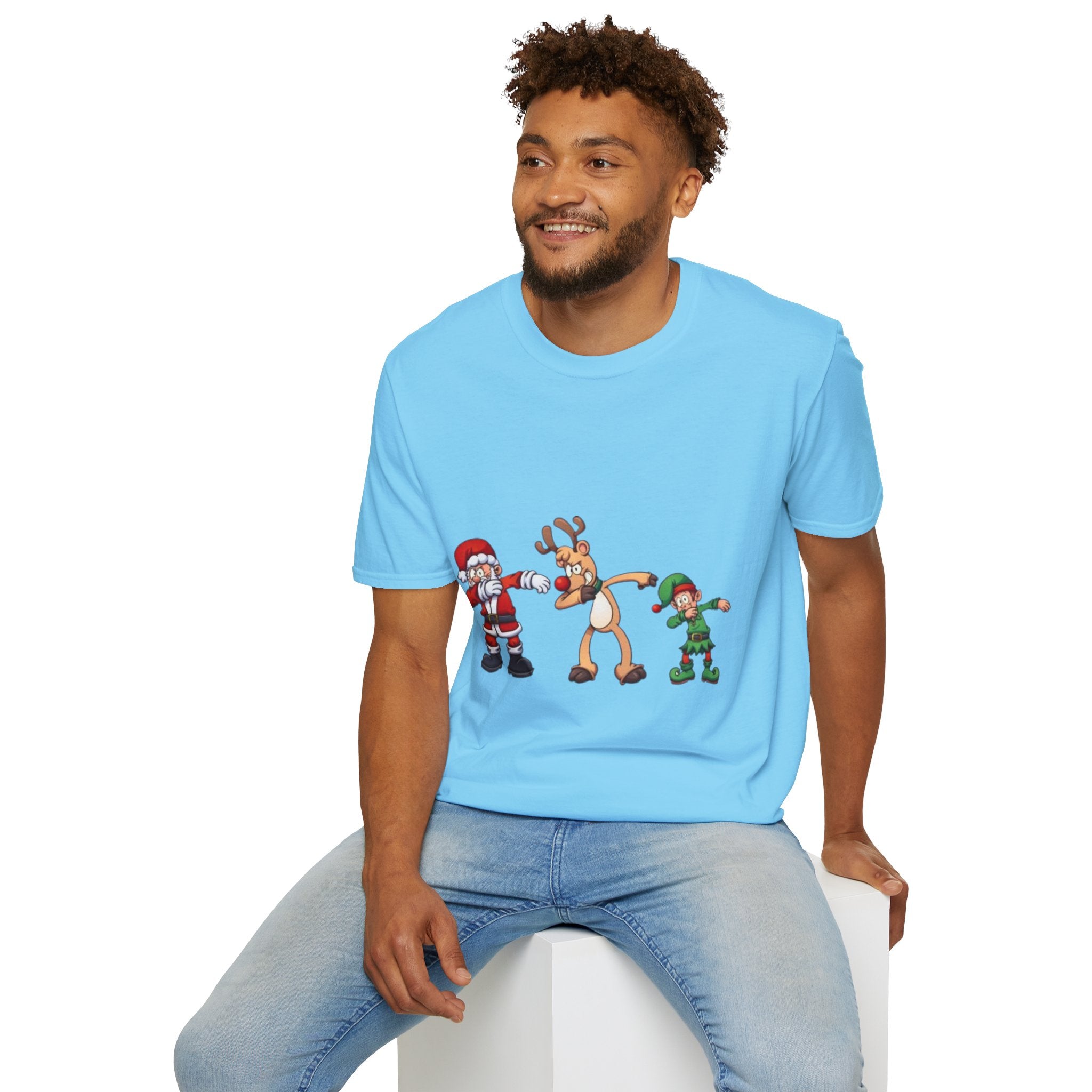Dabbing Christmas Unisex Softstyle T-Shirt