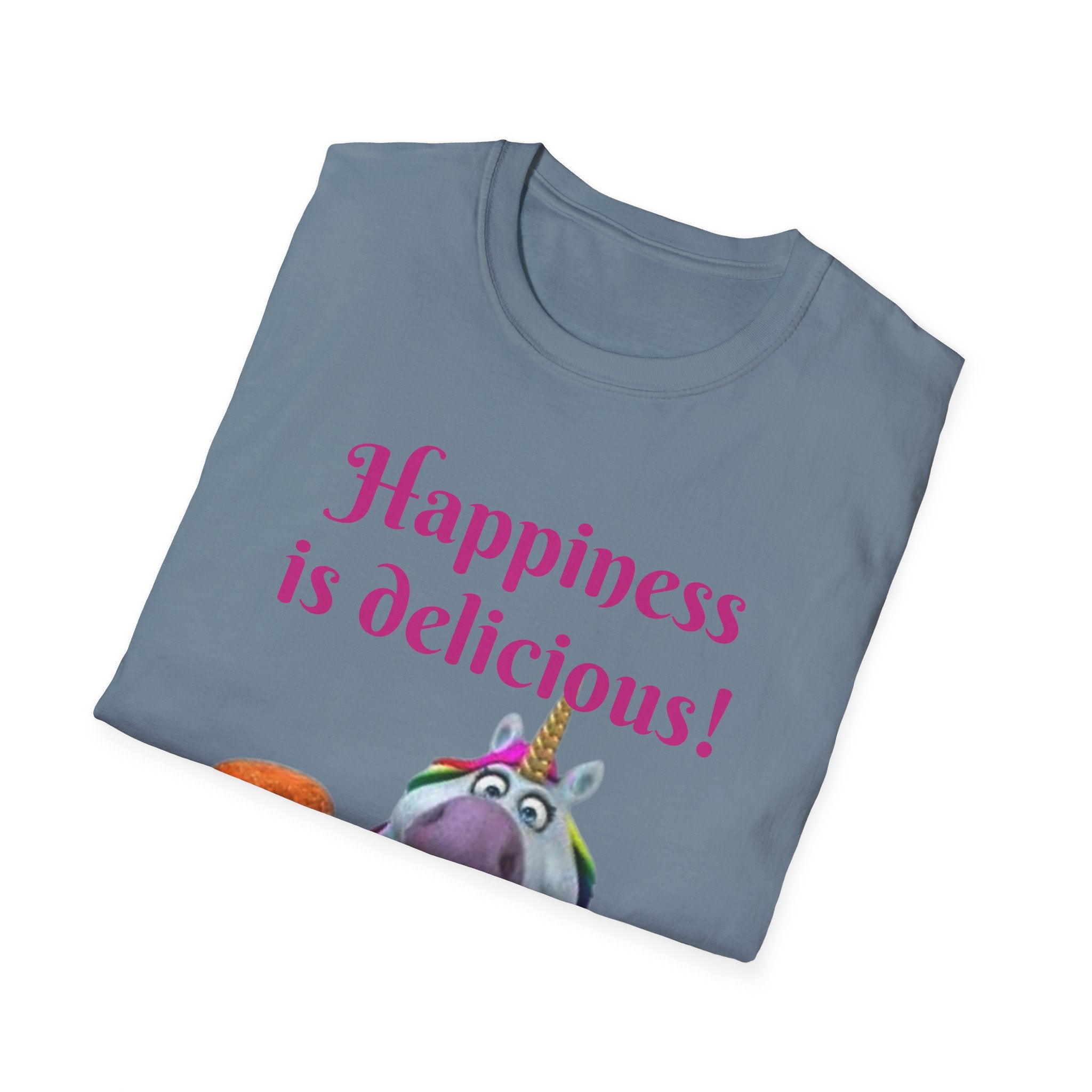 Happiness Is Delicious Unicorn Unisex Softstyle T-Shirt