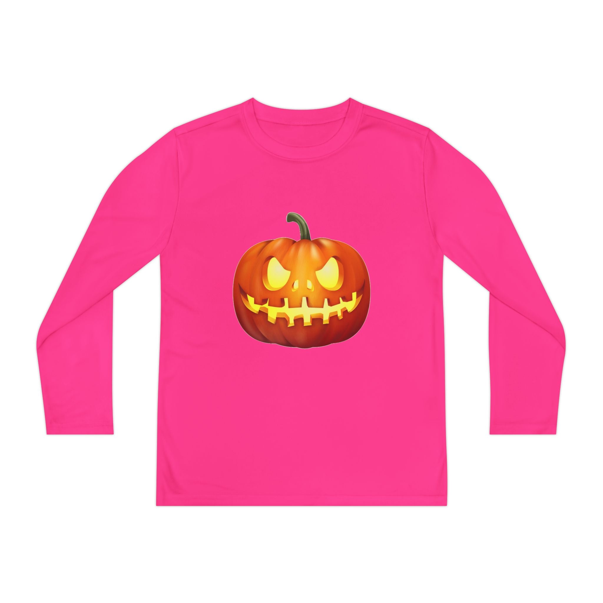 Halloween Pumpkin Youth Long Sleeve Competitor T-Shirt