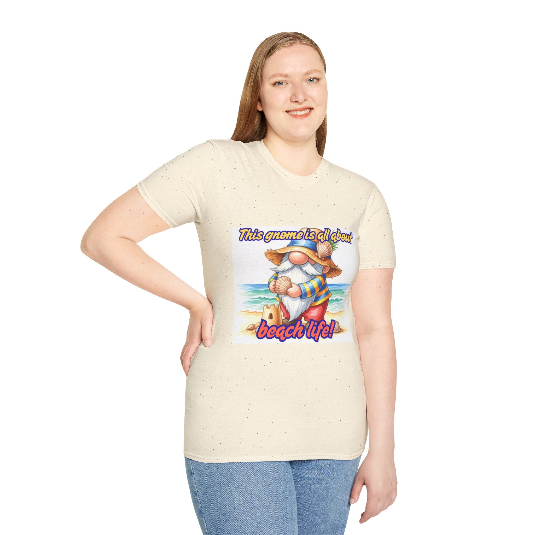 This Gnome Is All About Beach Life! Unisex Softstyle T-Shirt