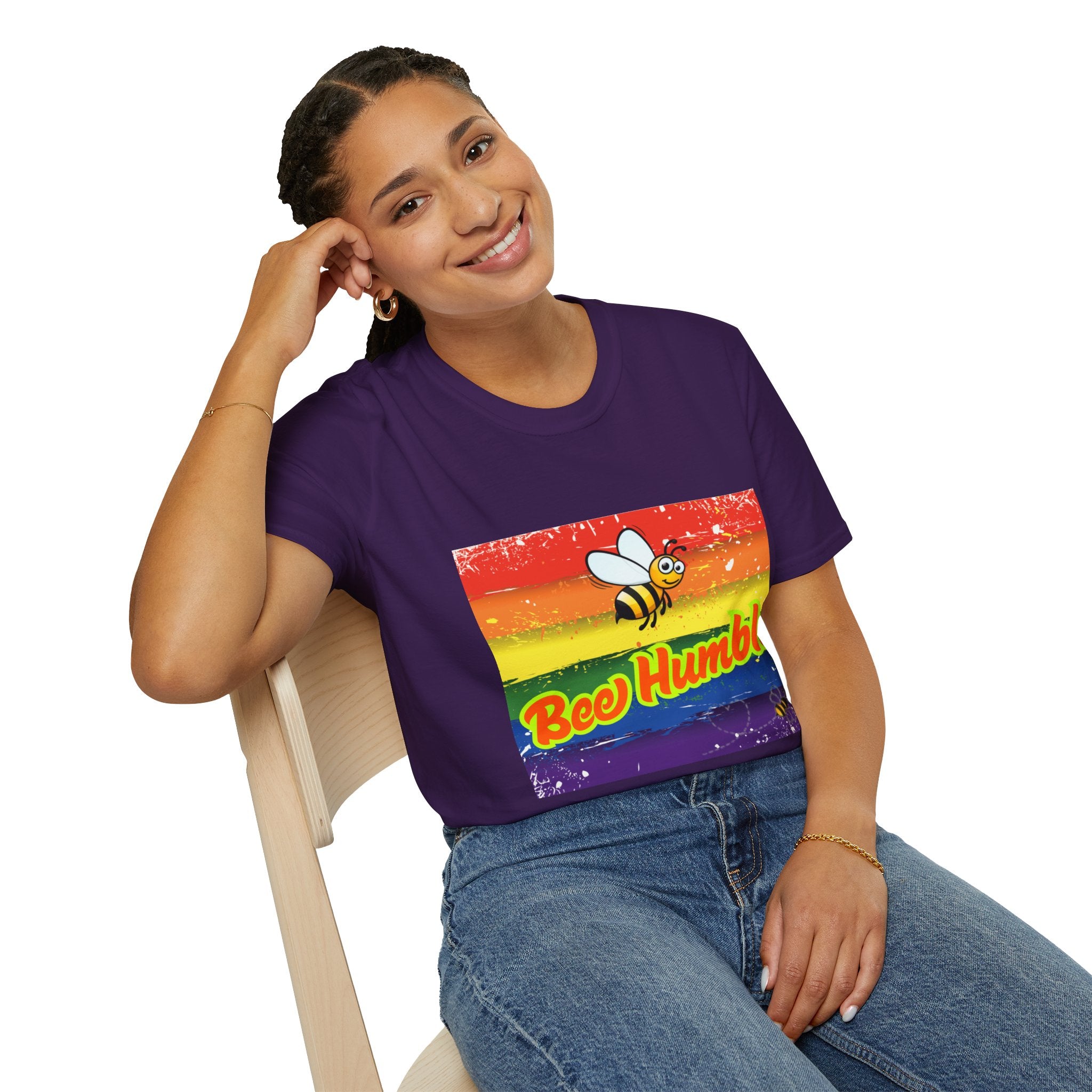Bee Humble Rainbow Unisex Softstyle T-Shirt