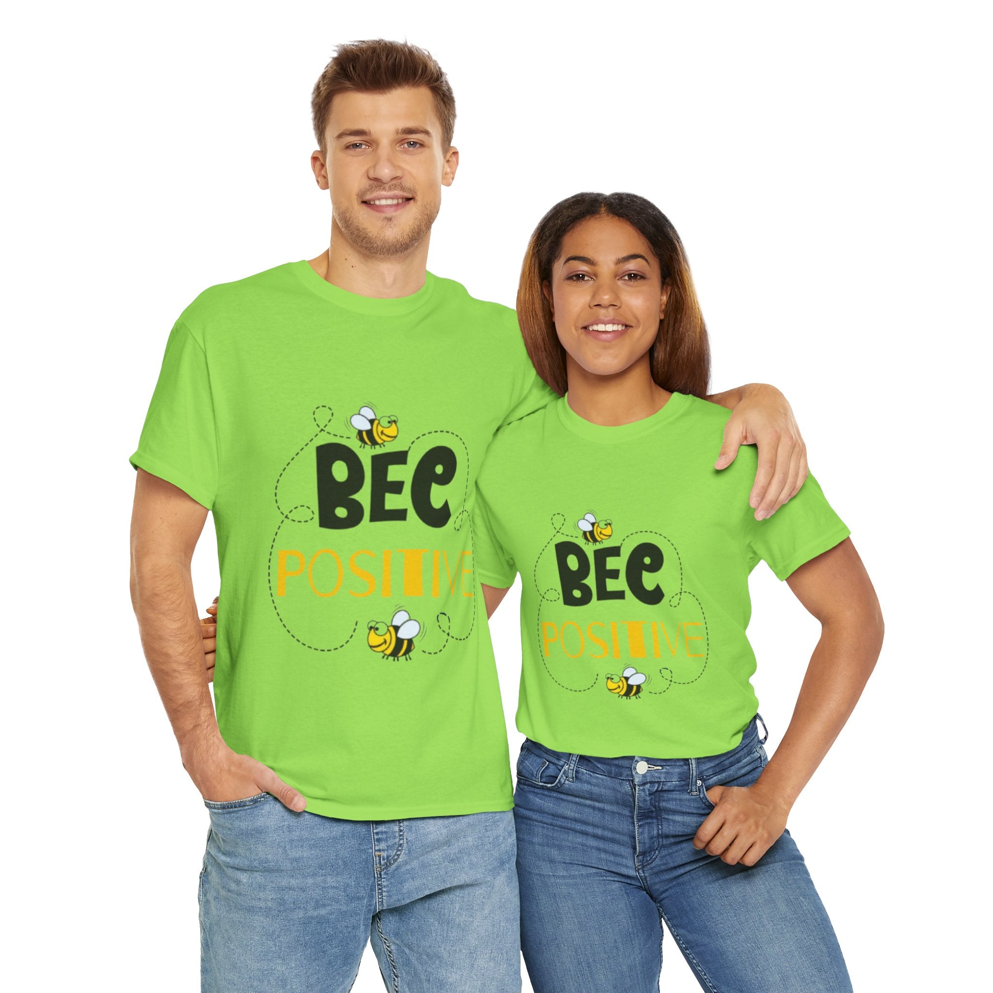 Bee Positive Unisex Heavy Cotton T-Shirt