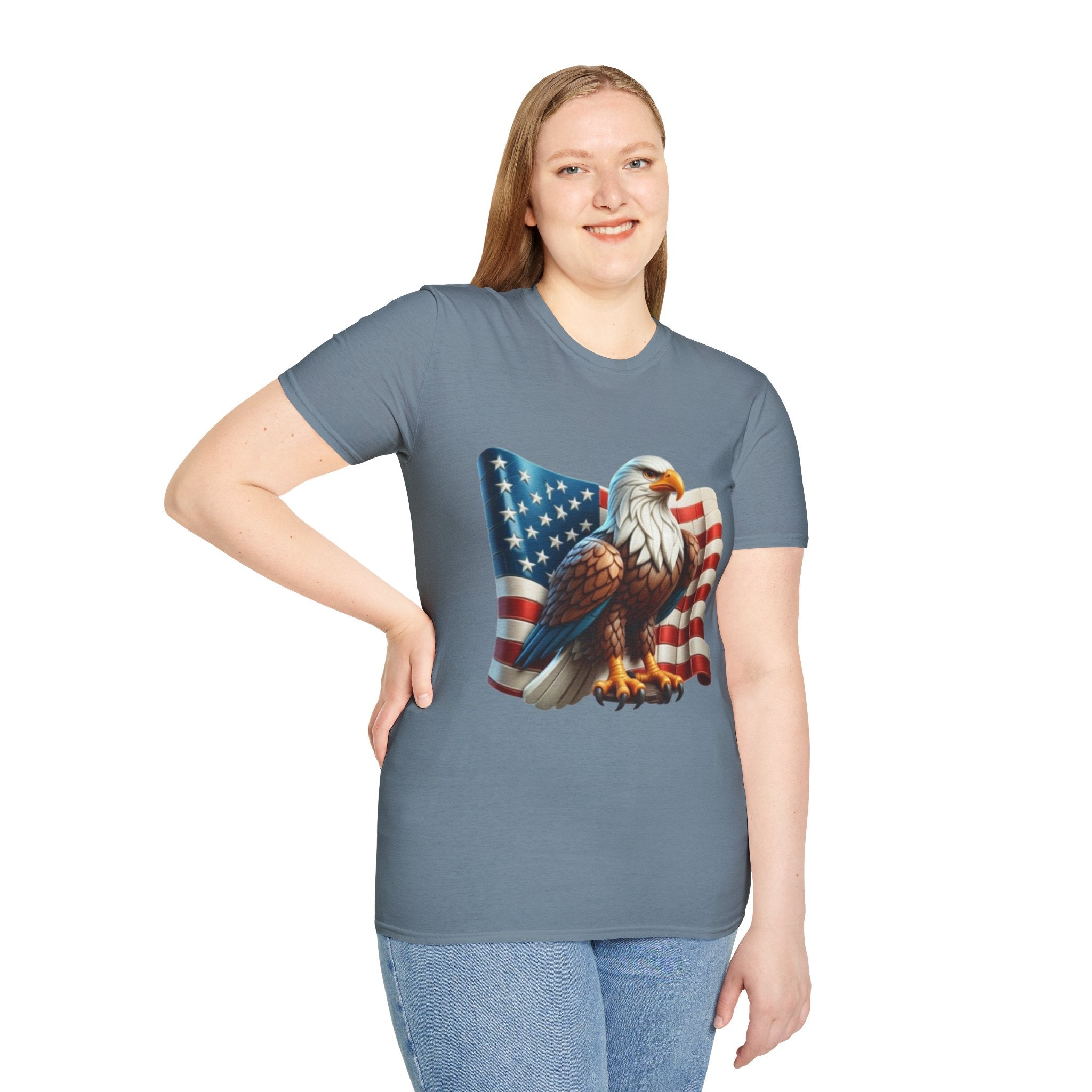 Patriotic Eagle Unisex Softstyle T-Shirt