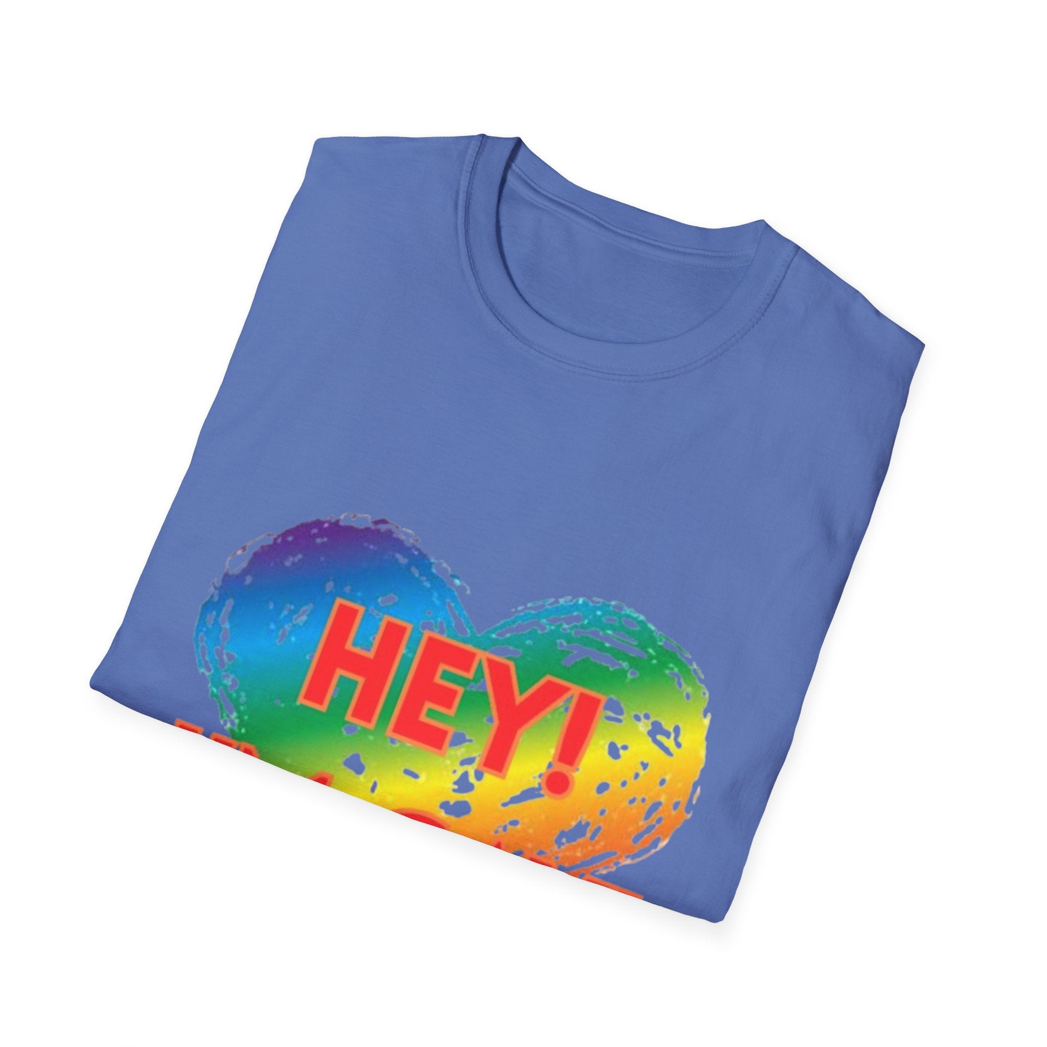 Hey I'm Gay! Unisex Softstyle T-Shirt