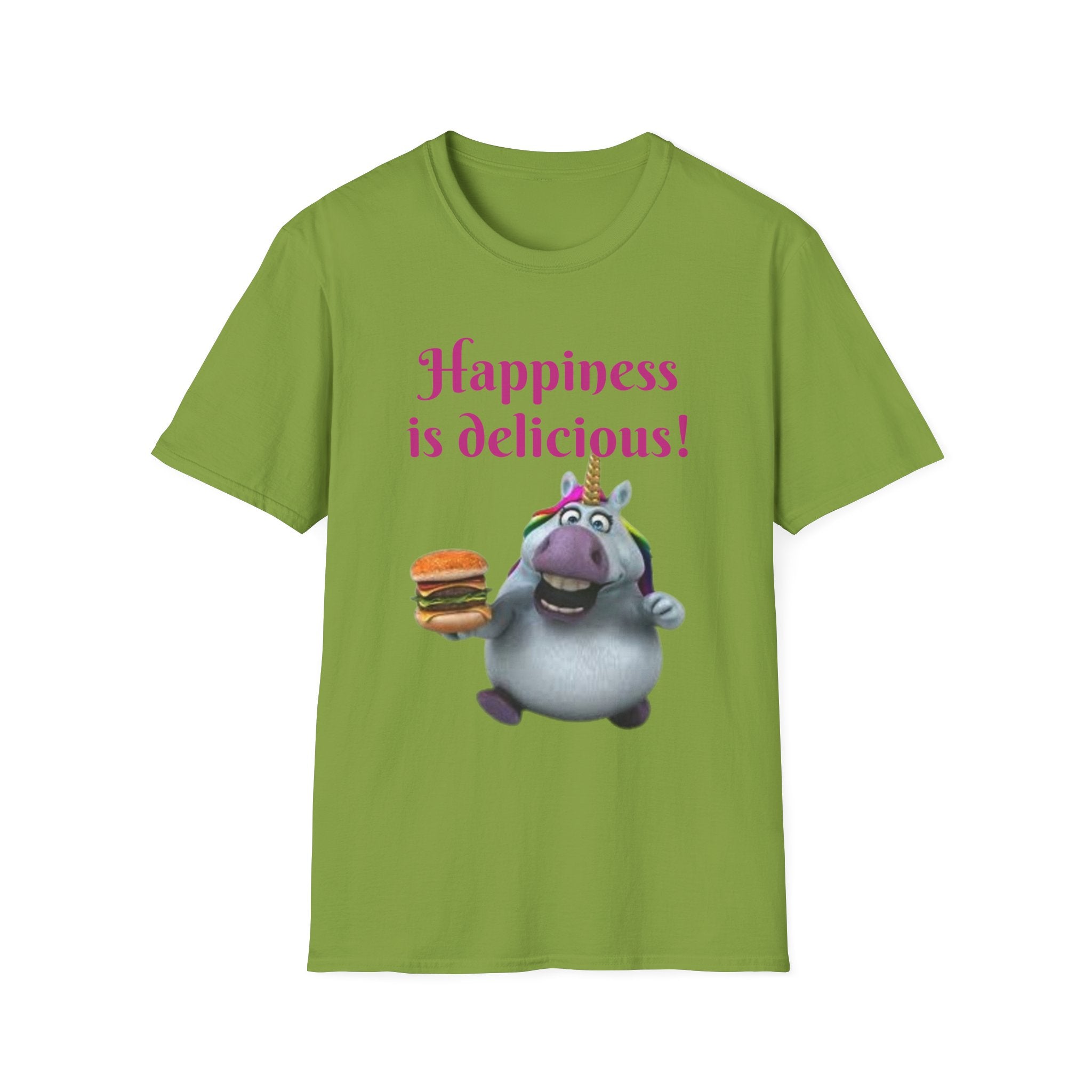 Happiness Is Delicious Unicorn Unisex Softstyle T-Shirt