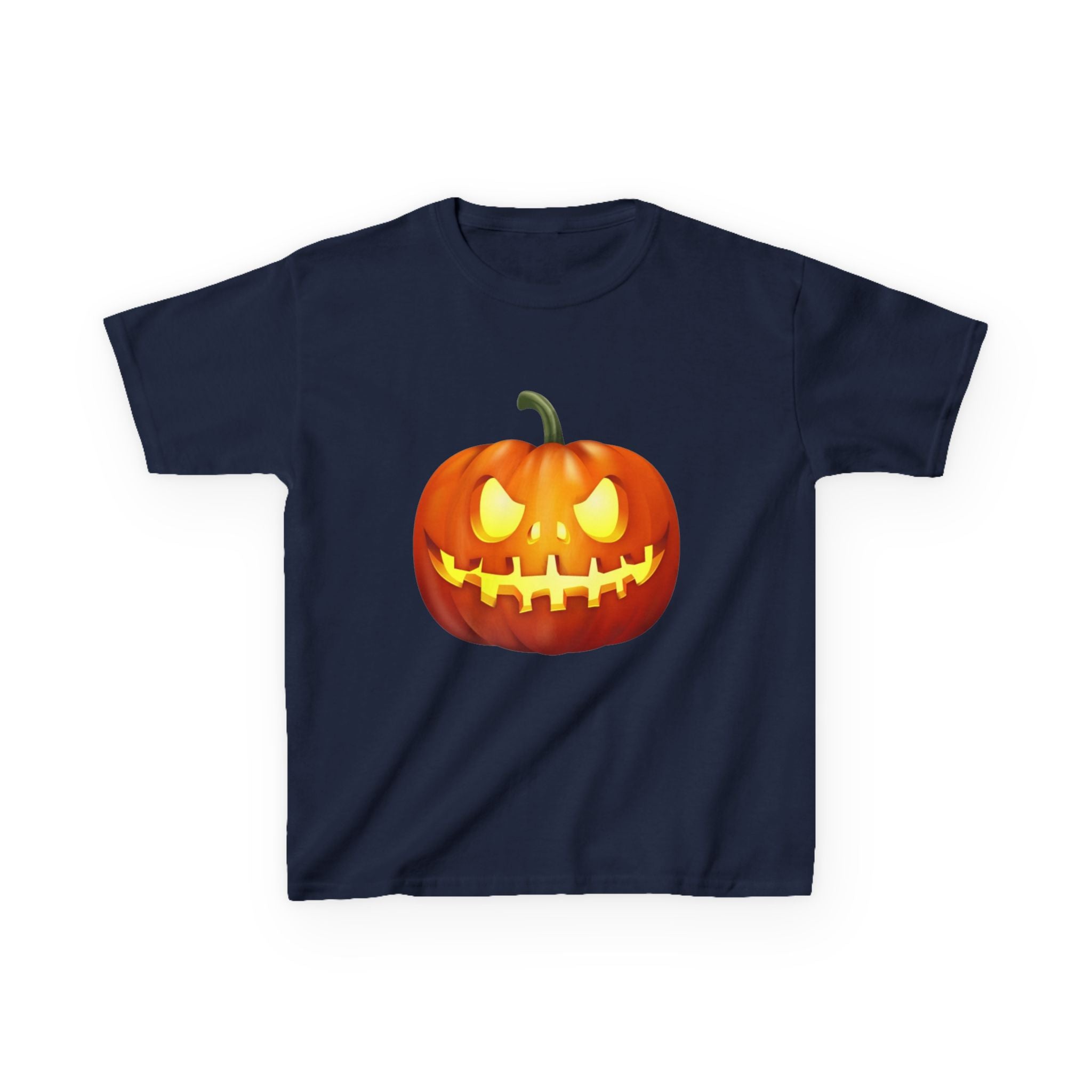 Halloween Pumpkin Kids Heavy Cotton Short Sleeve T-Shirt