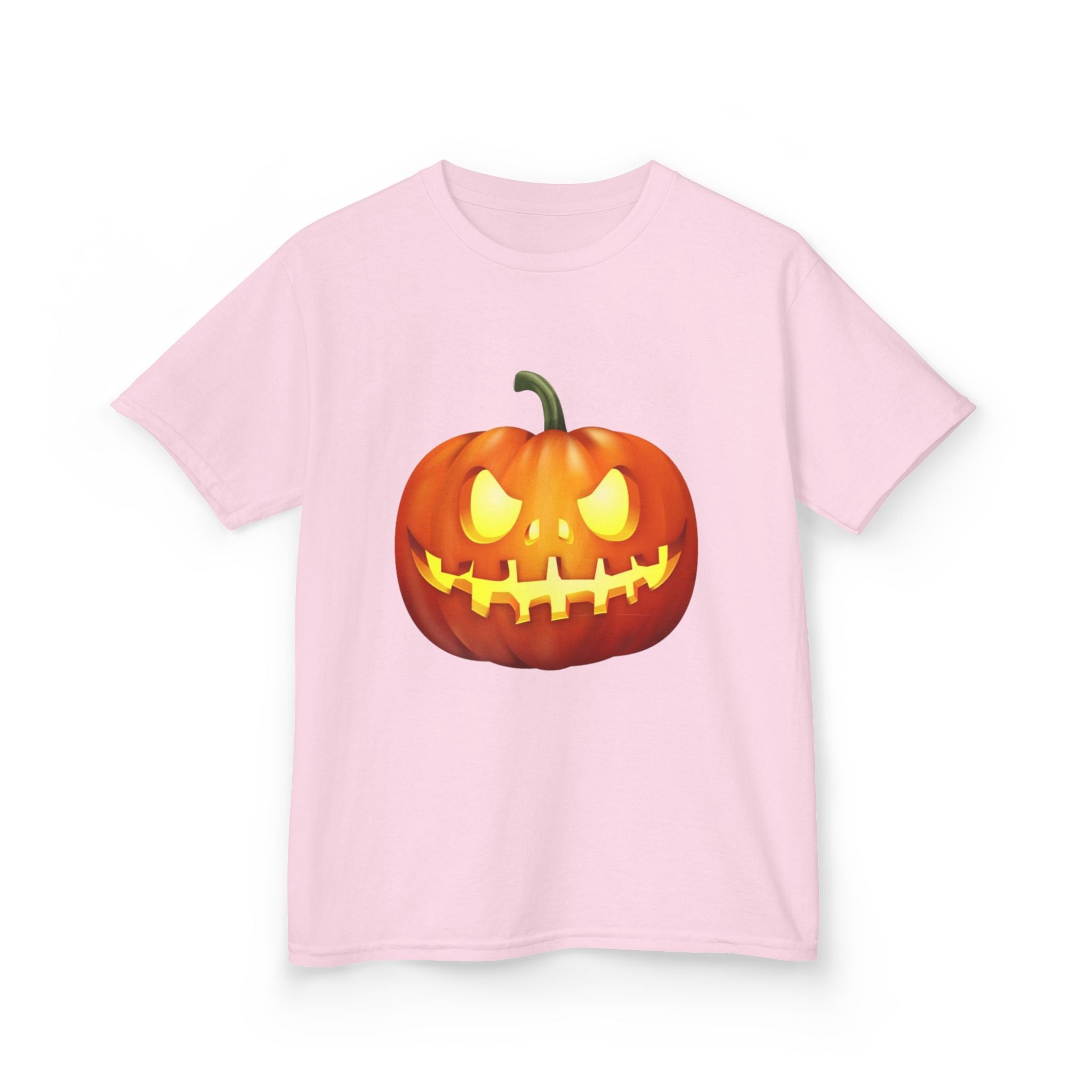 Halloween Pumpkin Kids Heavy Cotton Short Sleeve T-Shirt