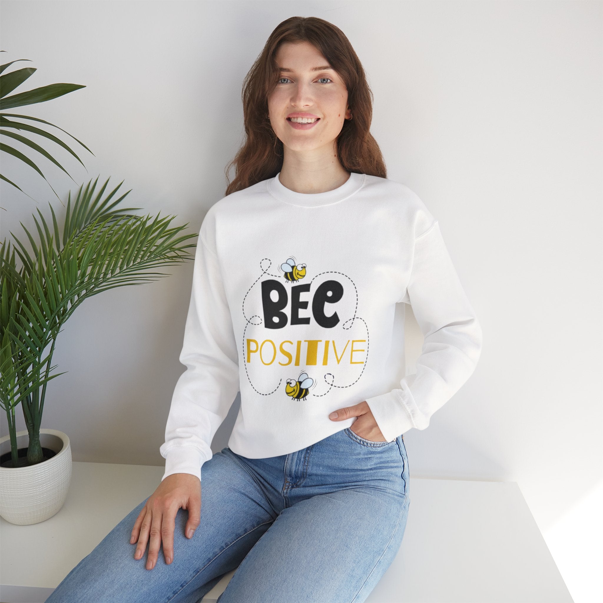 Bee Positive Unisex Heavy Blend™ Crewneck Sweatshirt
