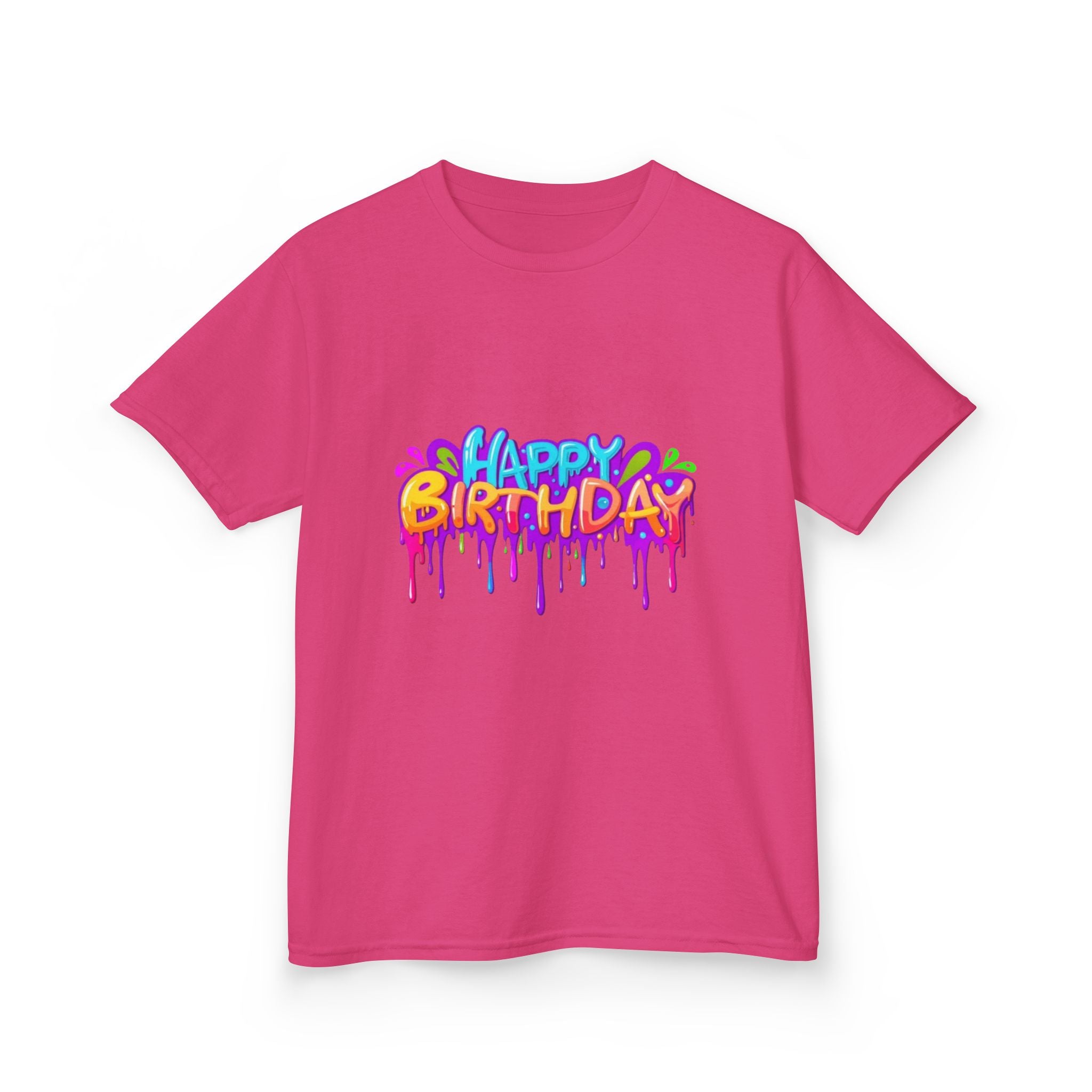 Happy Birthday Kids Heavy Cotton™ Short Sleeve T-Shirt Personalize It!