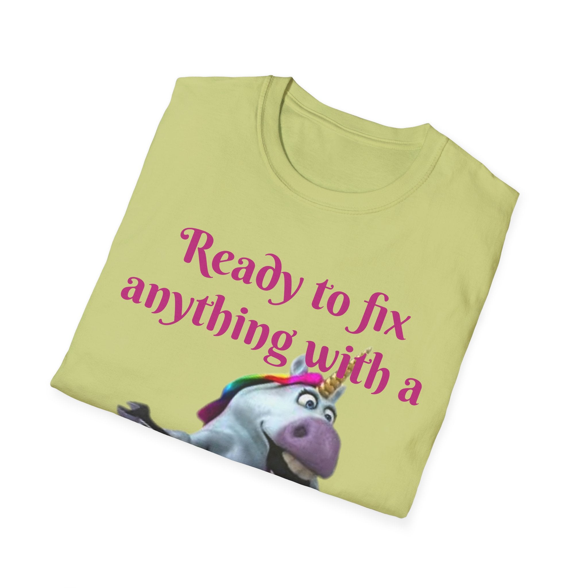 Ready To Fix Anything With A Sprinkle Of Magic Unicorn Unisex Softstyle T-Shirt