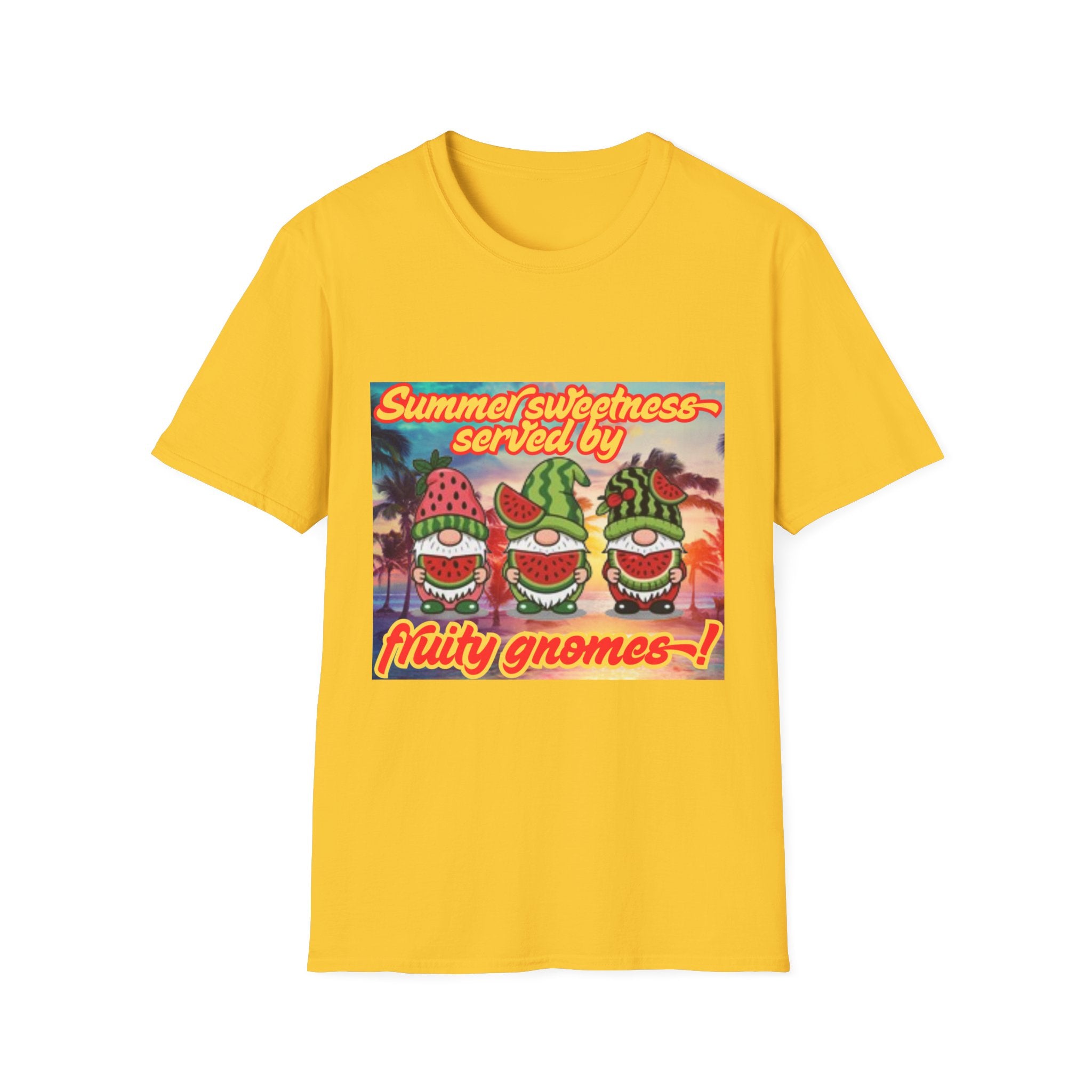 Summer Sweetness Served By Fruity Gnomes Unisex Softstyle T-Shirt
