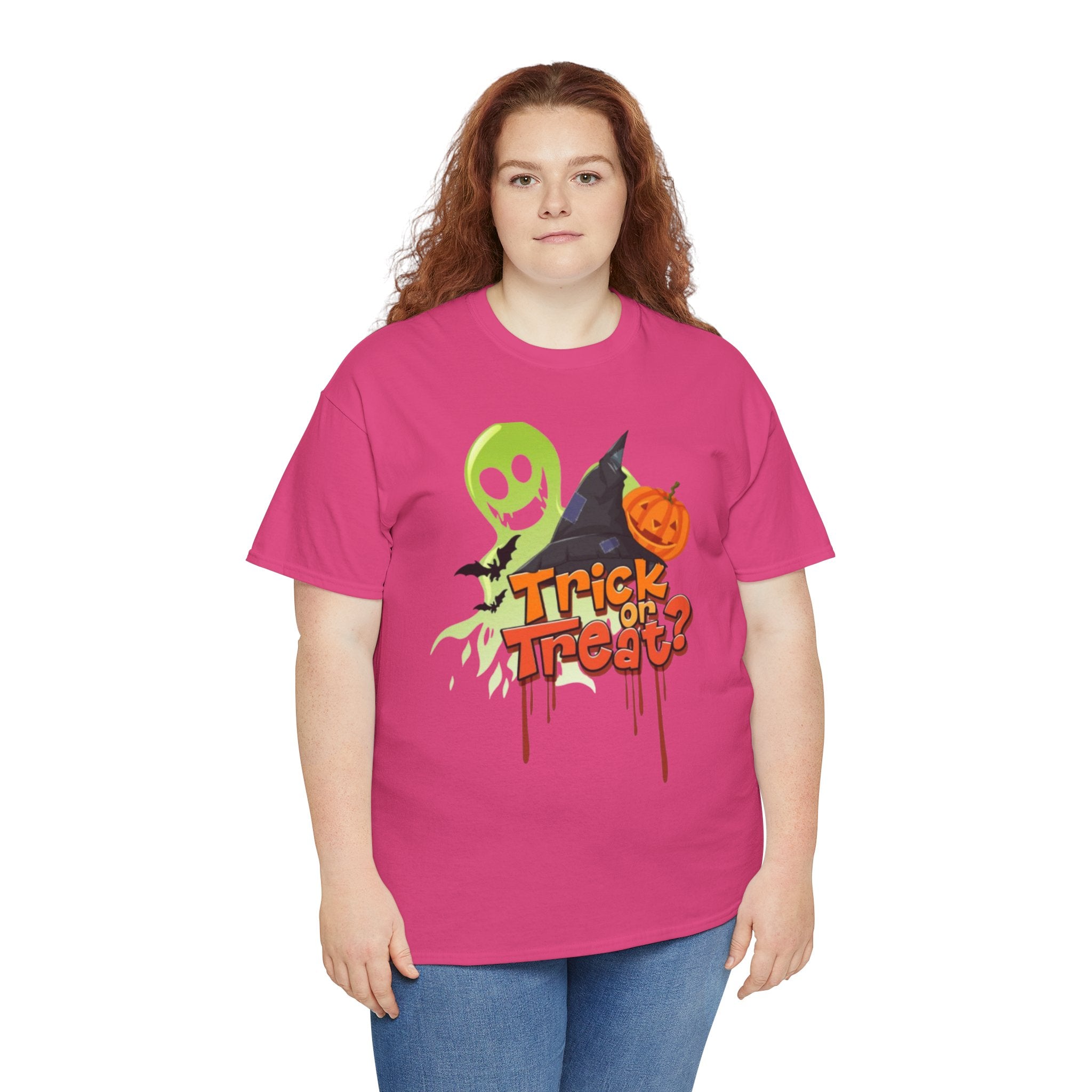 Halloween Trick or Treat Unisex Heavy Cotton Short Sleeve T-Shirt