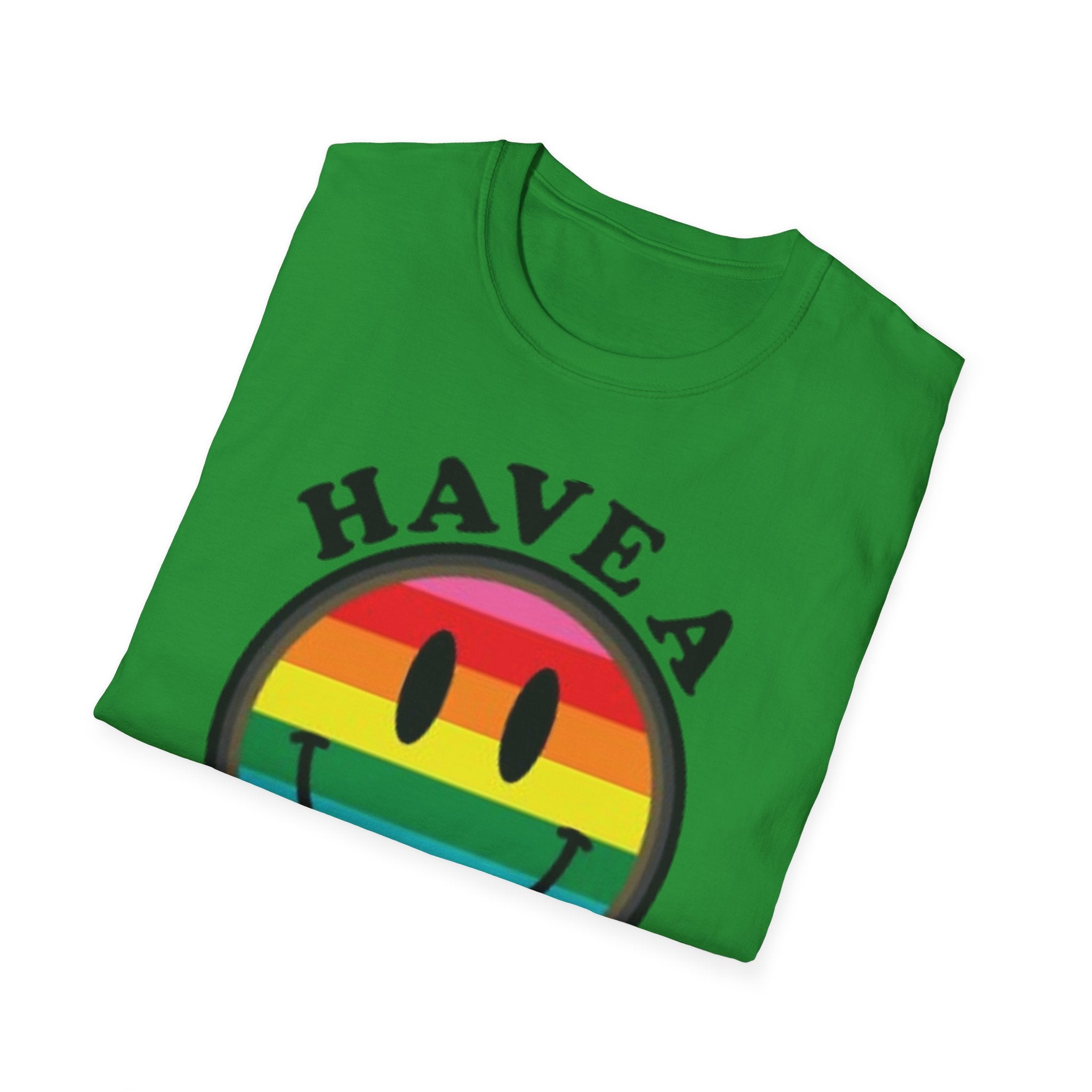 Have A Gay Day Rainbow Smile Unisex Softstyle T-Shirt