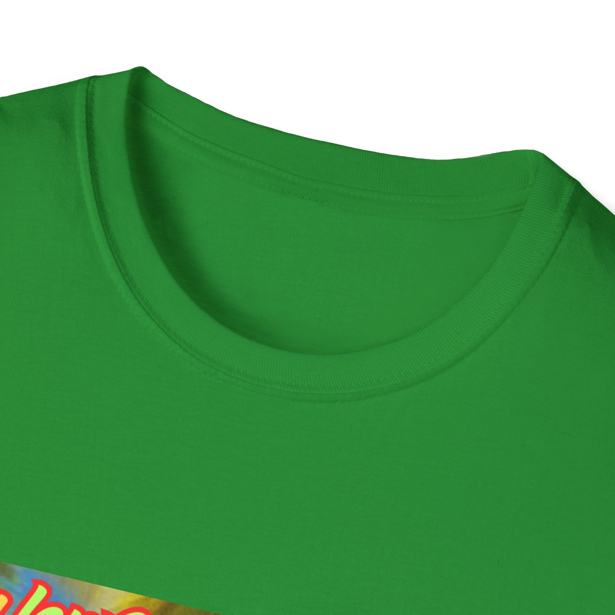 Lucky Leprechaun Enjoying Tropical Fruitiness! Unisex Softstyle T-Shirt