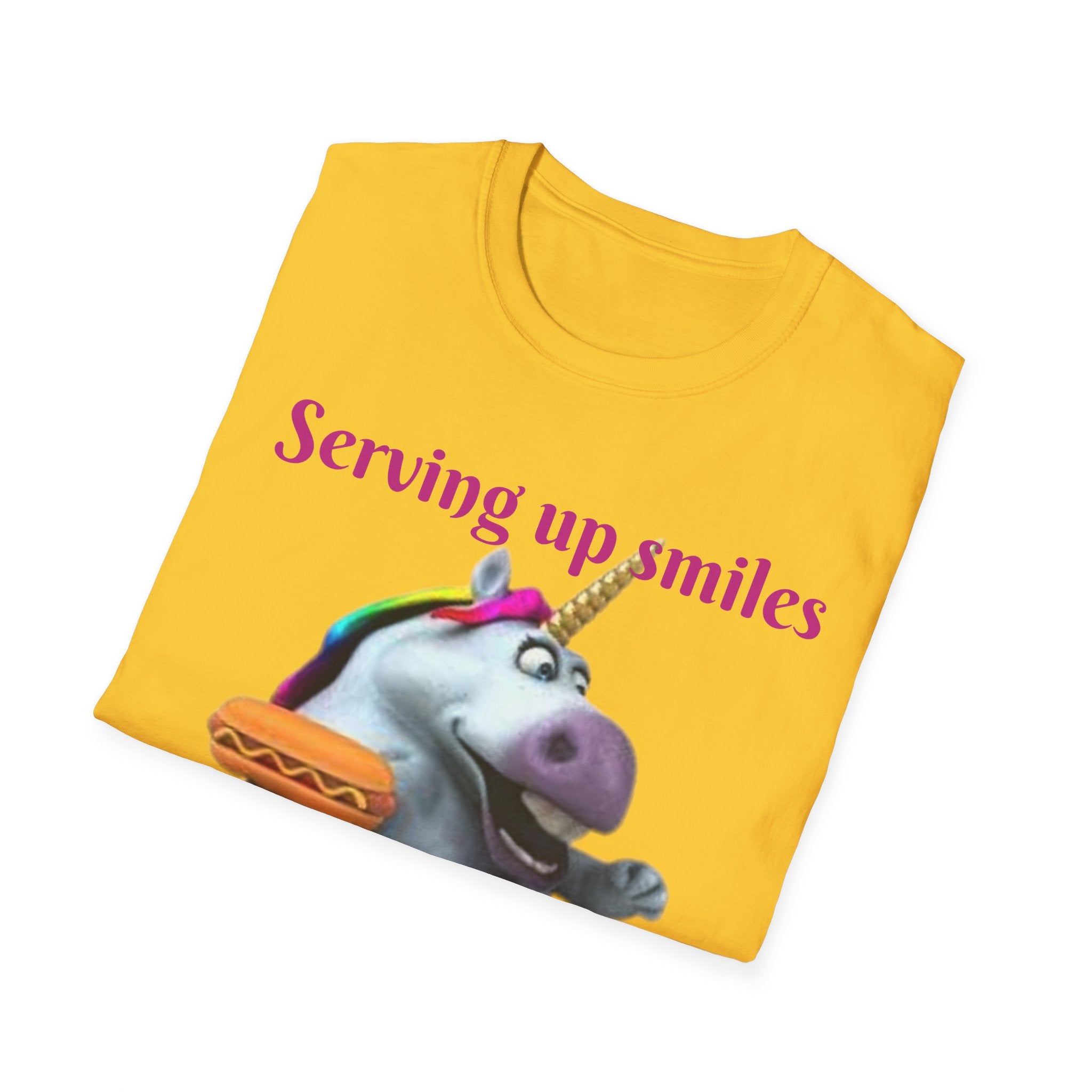 Serving Up Smiles And Tasty Treats Unicorn Unisex Softstyle T-Shirt