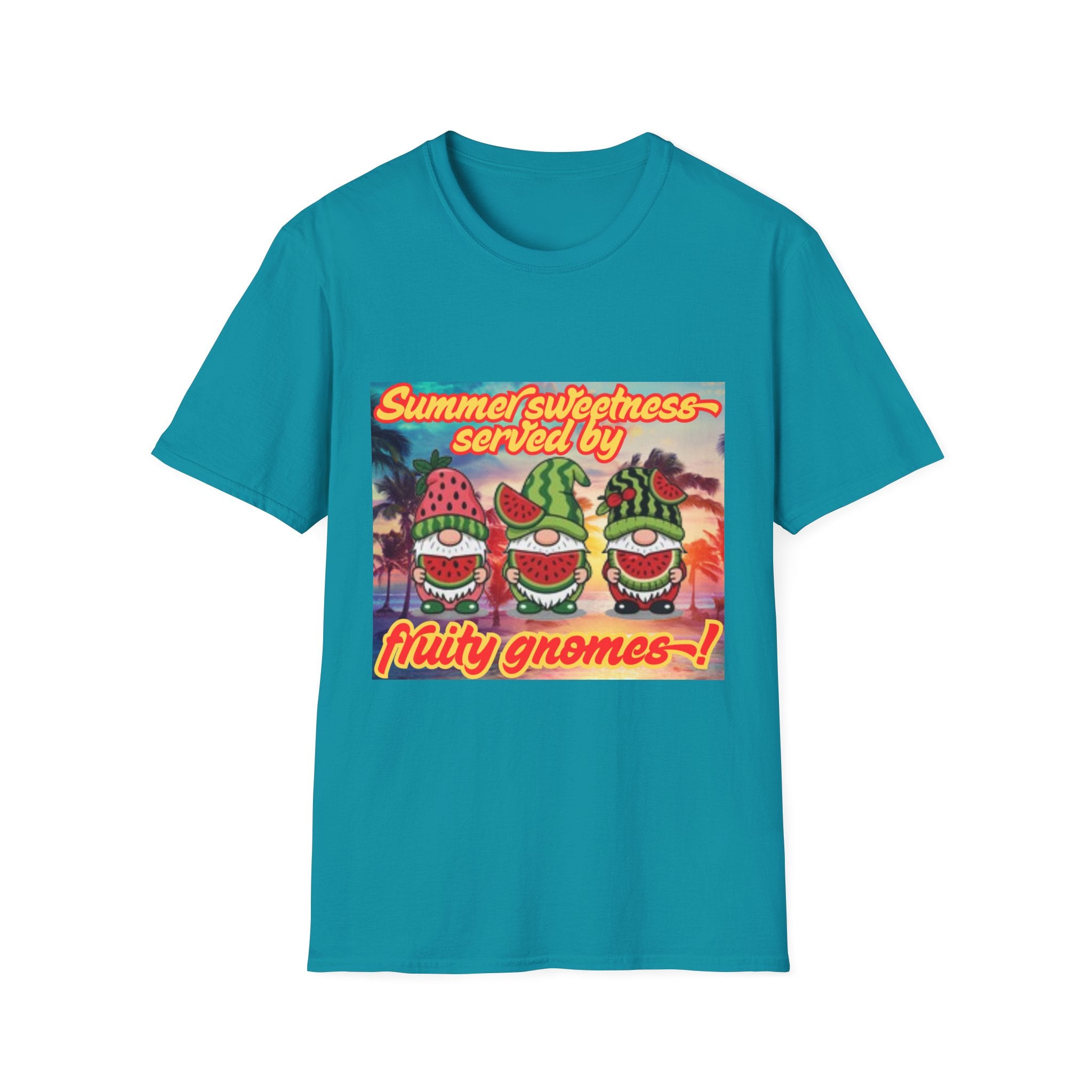 Summer Sweetness Served By Fruity Gnomes Unisex Softstyle T-Shirt