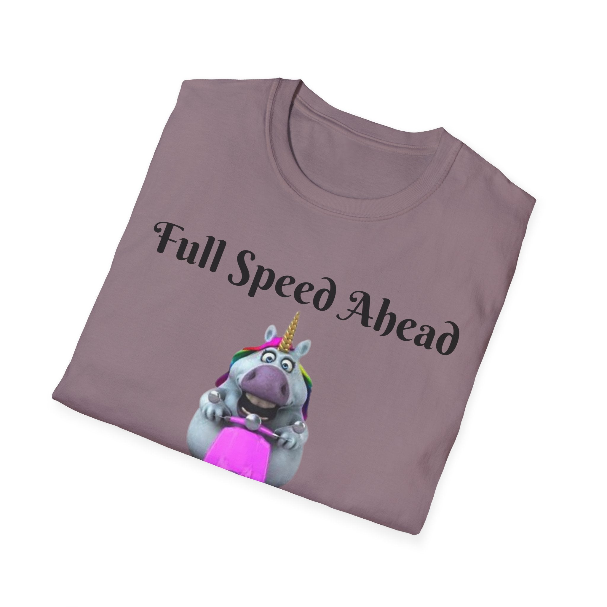 Full Speed Ahead To Fun And Magic Unicorn Unisex Softstyle T-Shirt