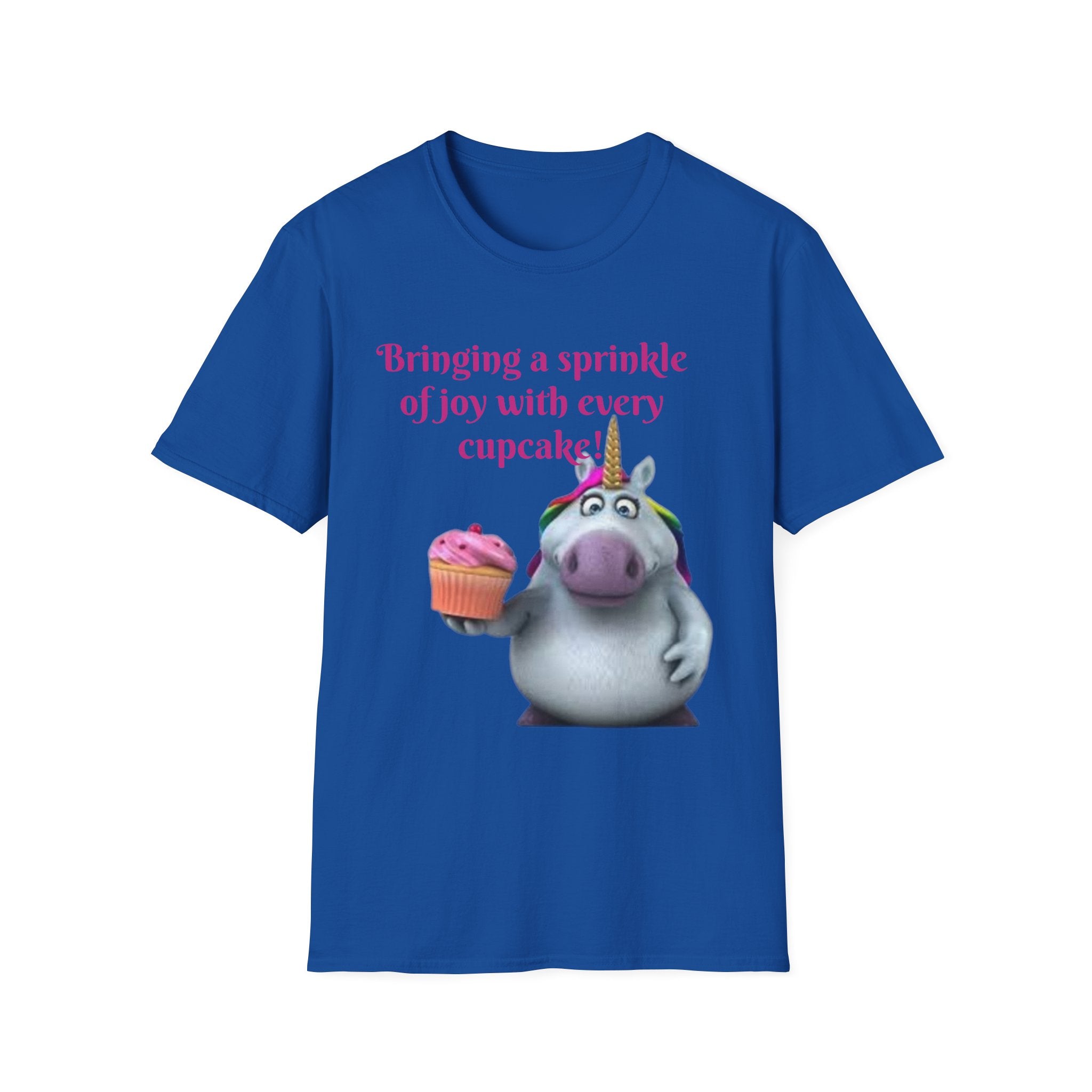 Bringing A Sprinkle Of Joy With Every Cupcake Unicorn Unisex Softstyle T-Shirt