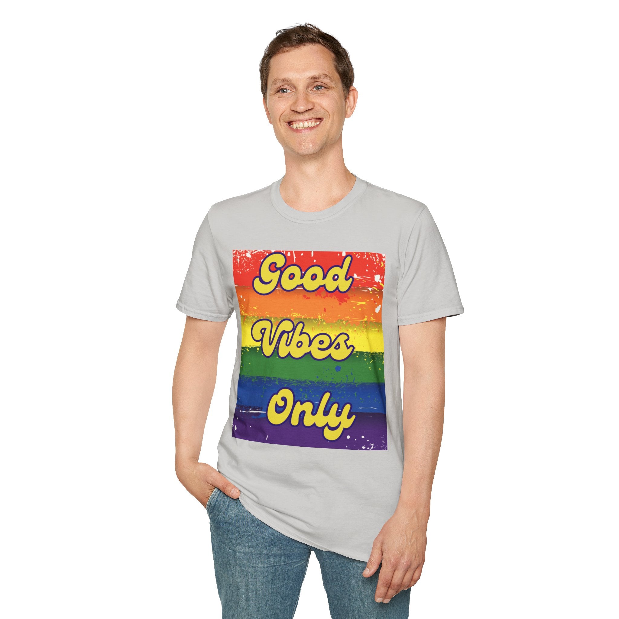 Good Vibes Only Yellow Unisex Softstyle T-Shirt