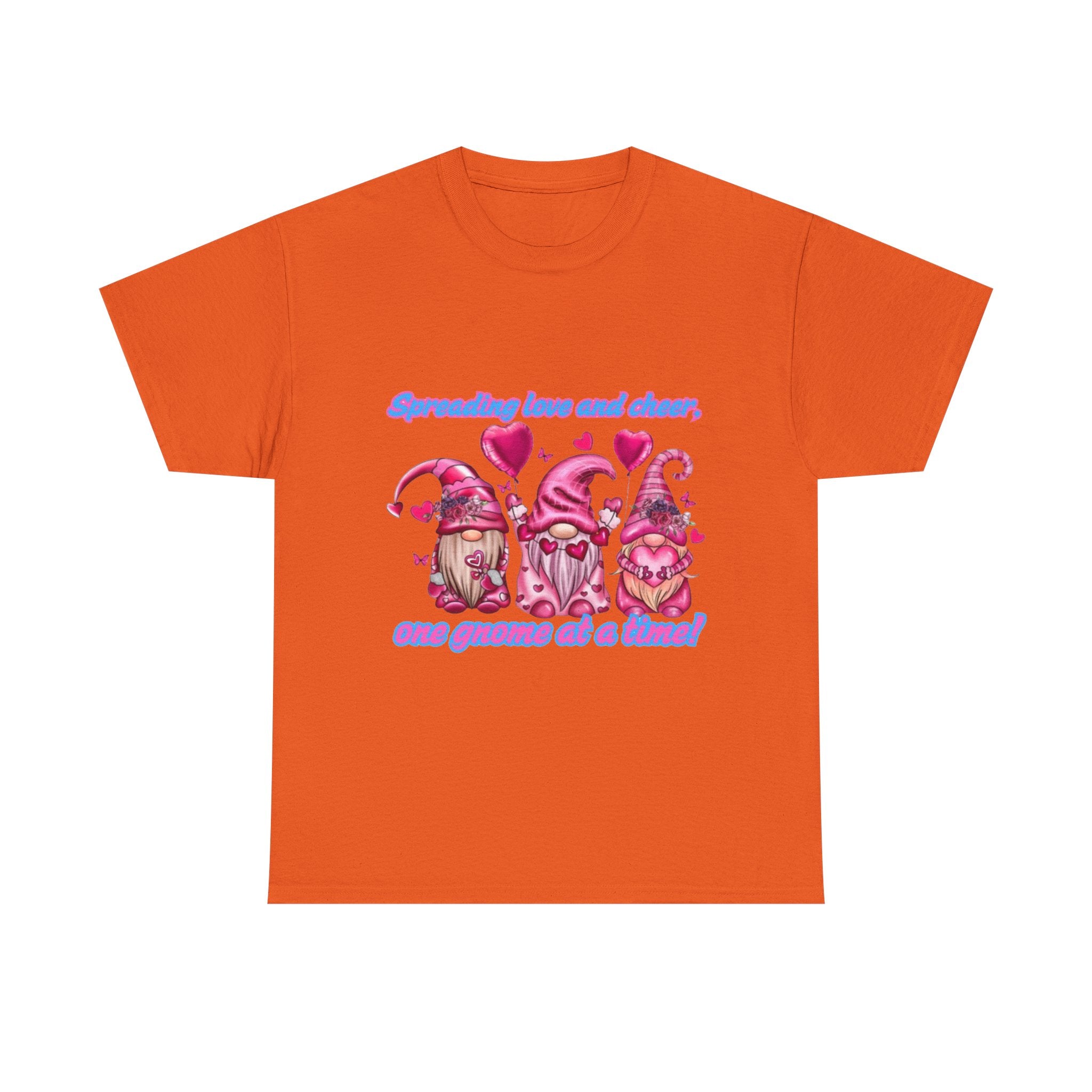 Spreading Love And Cheer, One Gnome At A Time Unisex Heavy Cotton T-Shirt