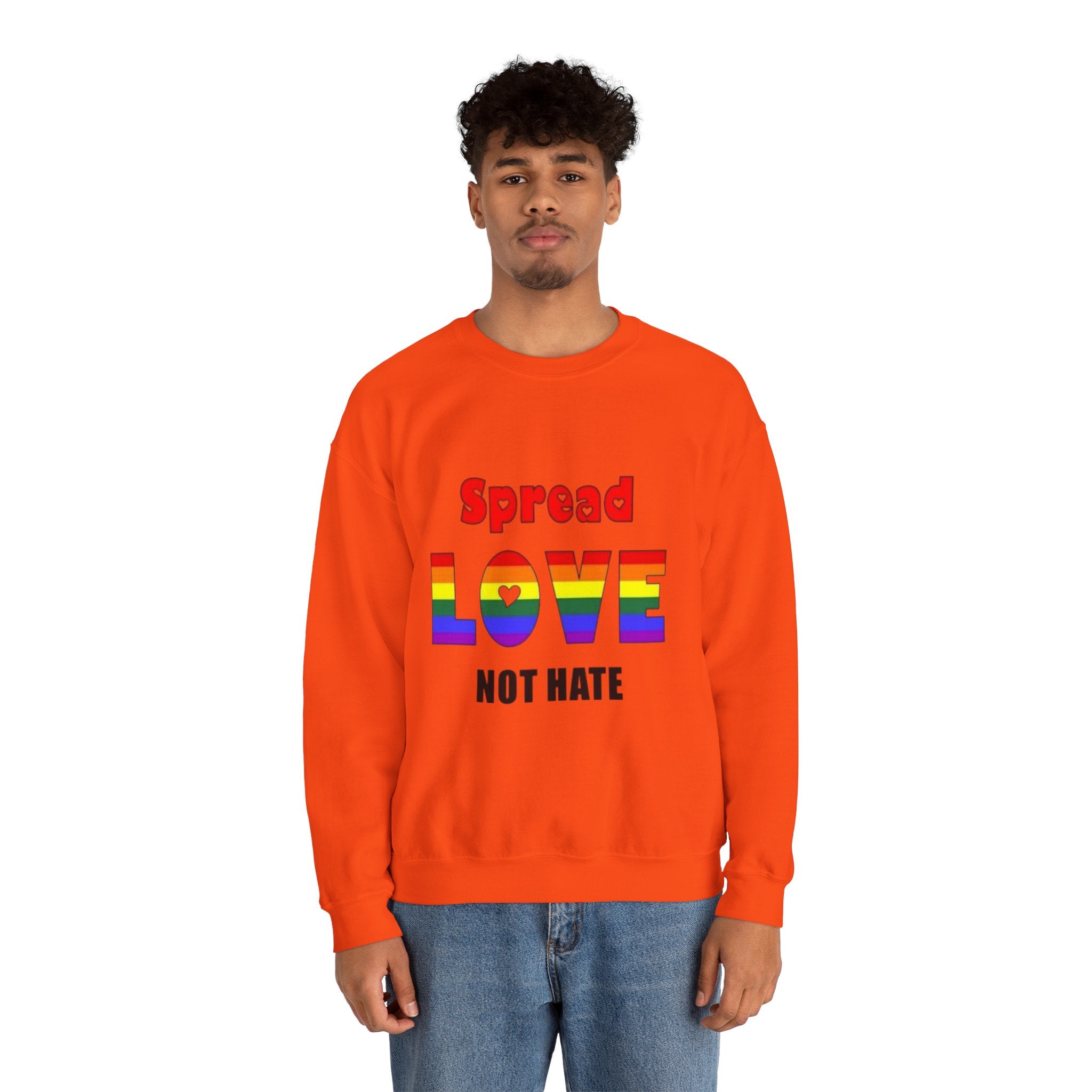 Spread Love Not Hate Unisex Crewneck Sweatshirt