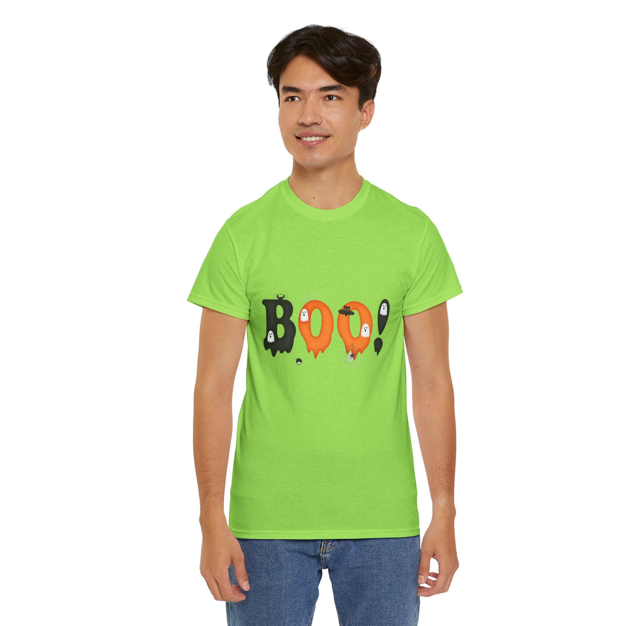 Halloween BOO! Unisex Short Sleeve Heavy Cotton T-Shirt