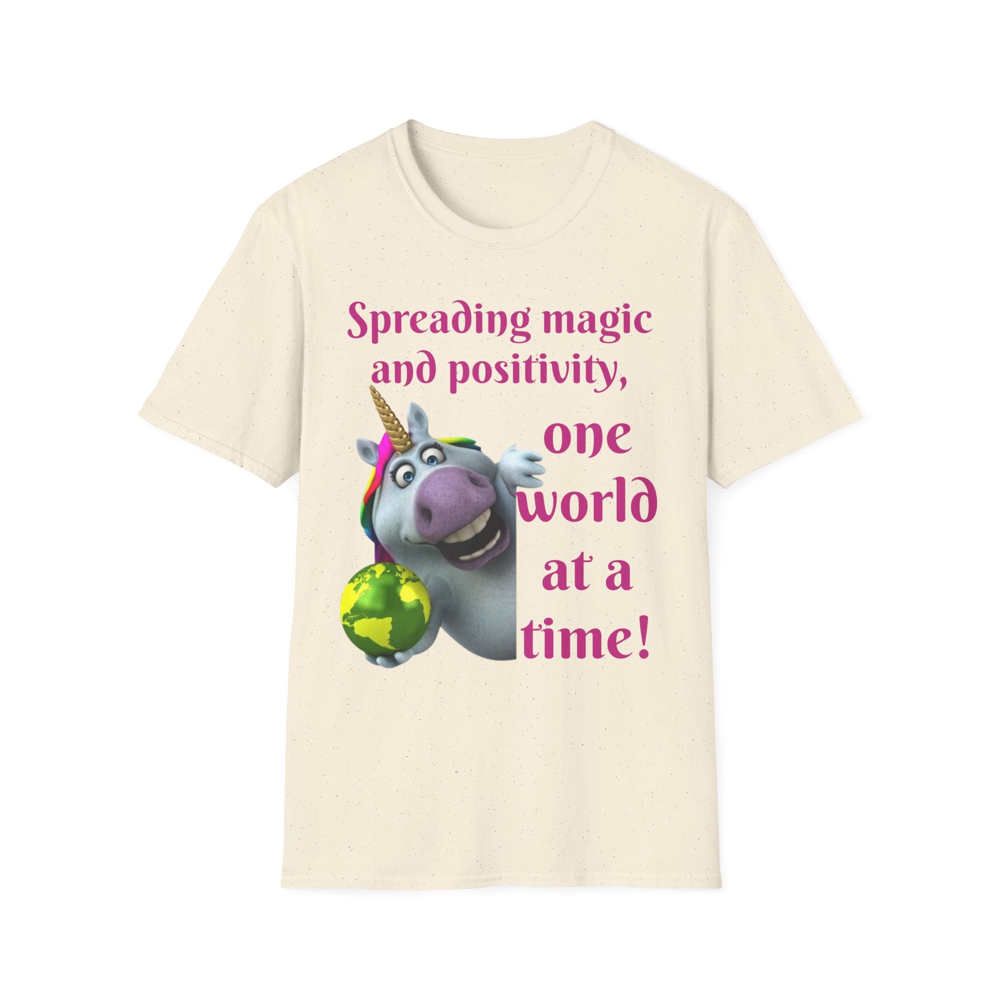 Spreading Magic And Positivity, One World At A Time! Unisex Softstyle T-Shirt