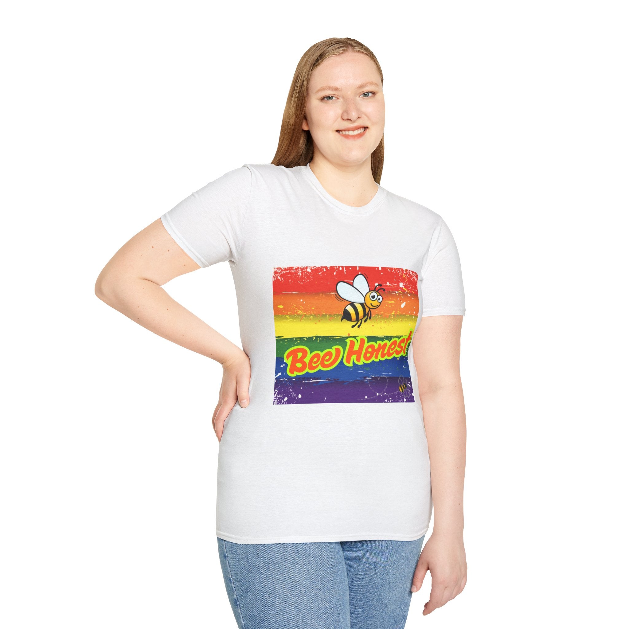 Bee Honest Rainbow Unisex Softstyle T-Shirt