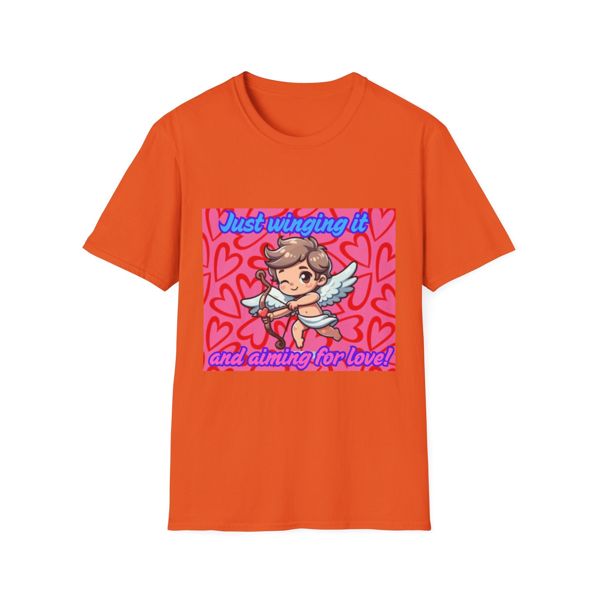 Just Winging It And Aiming For Love Unisex Softstyle T-Shirt