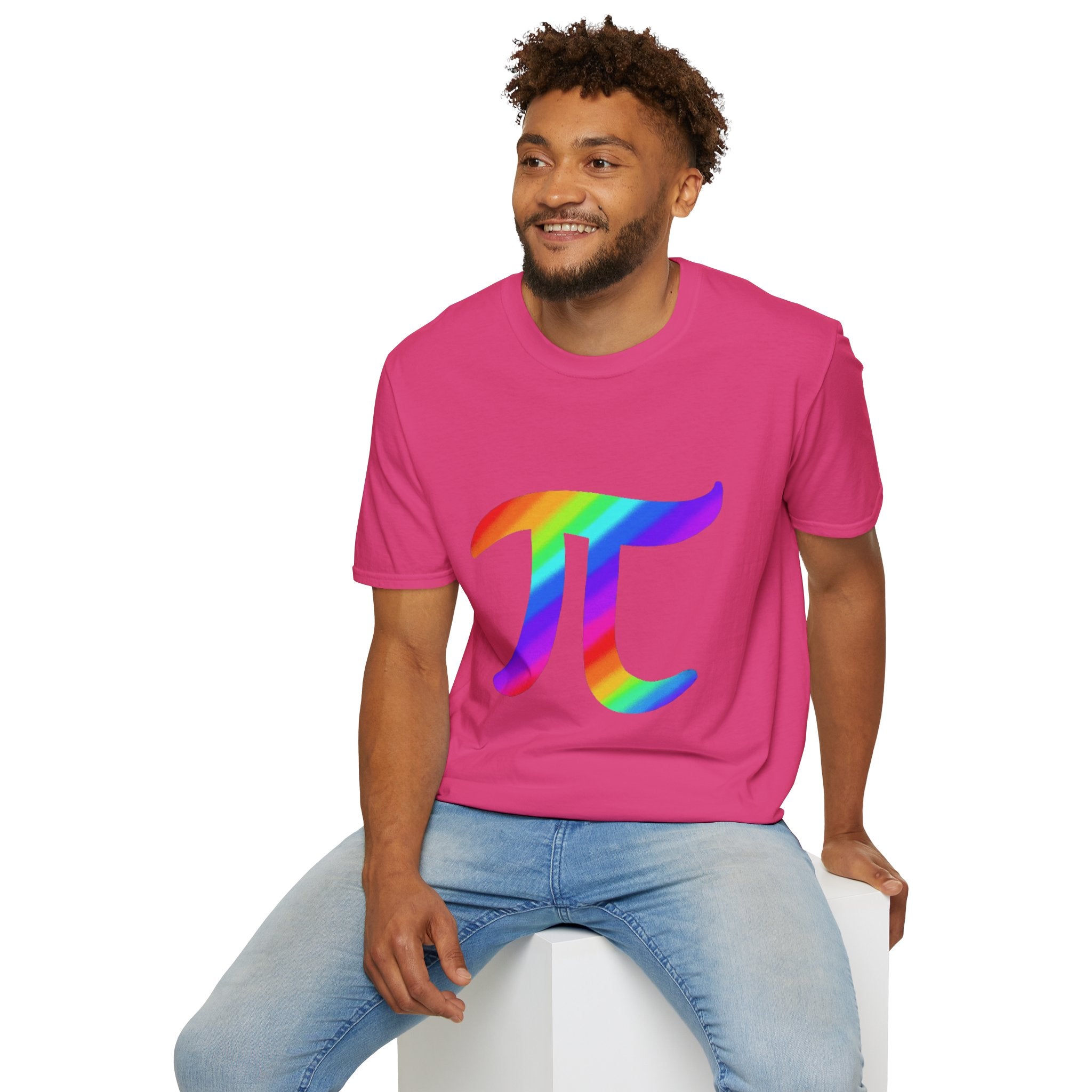 Rainbow Pi Symbol Unisex Softstyle T-Shirt