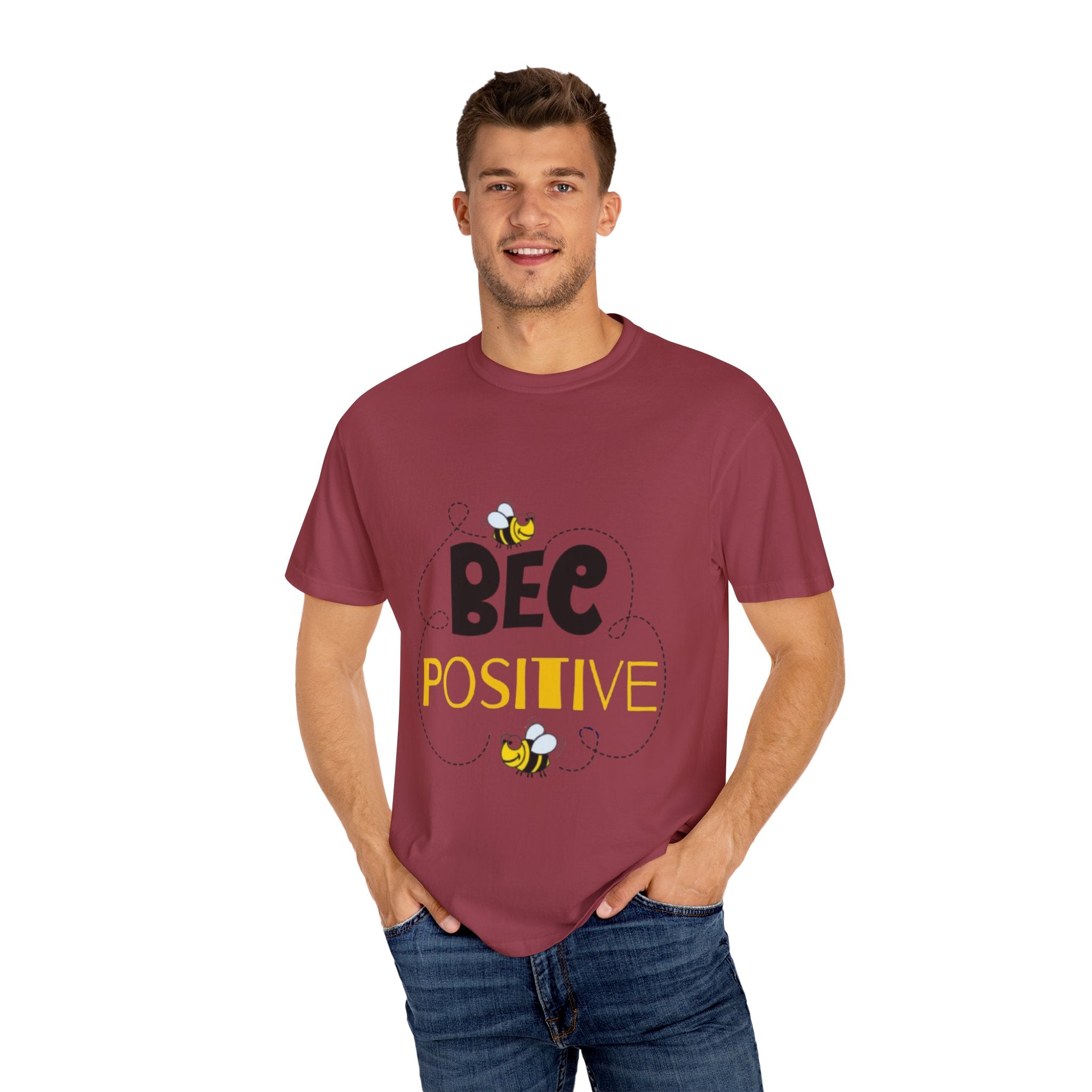 Bee Positive Unisex Garment-Dyed T-Shirt