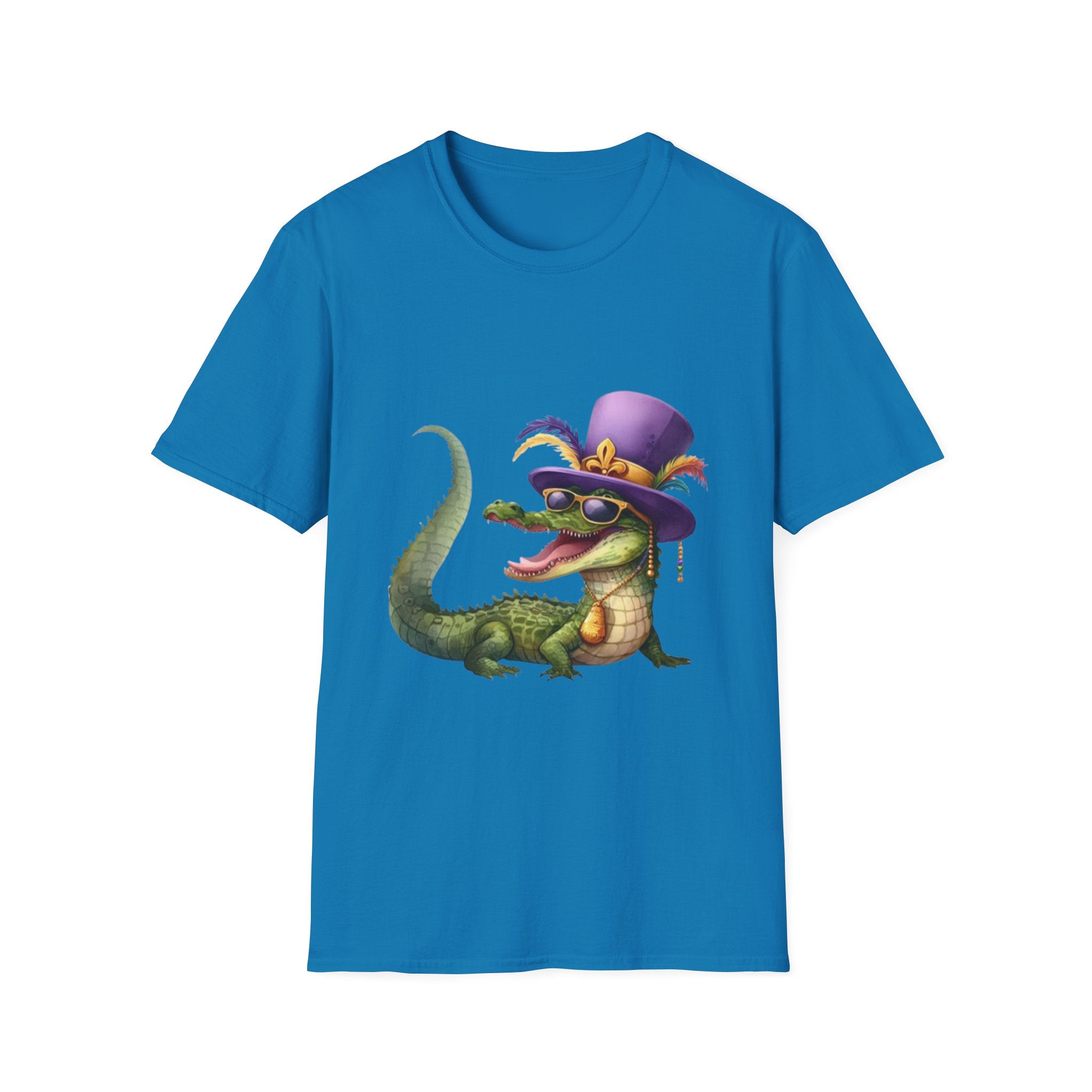 Mardi Gras Alligator Unisex Softstyle T-Shirt