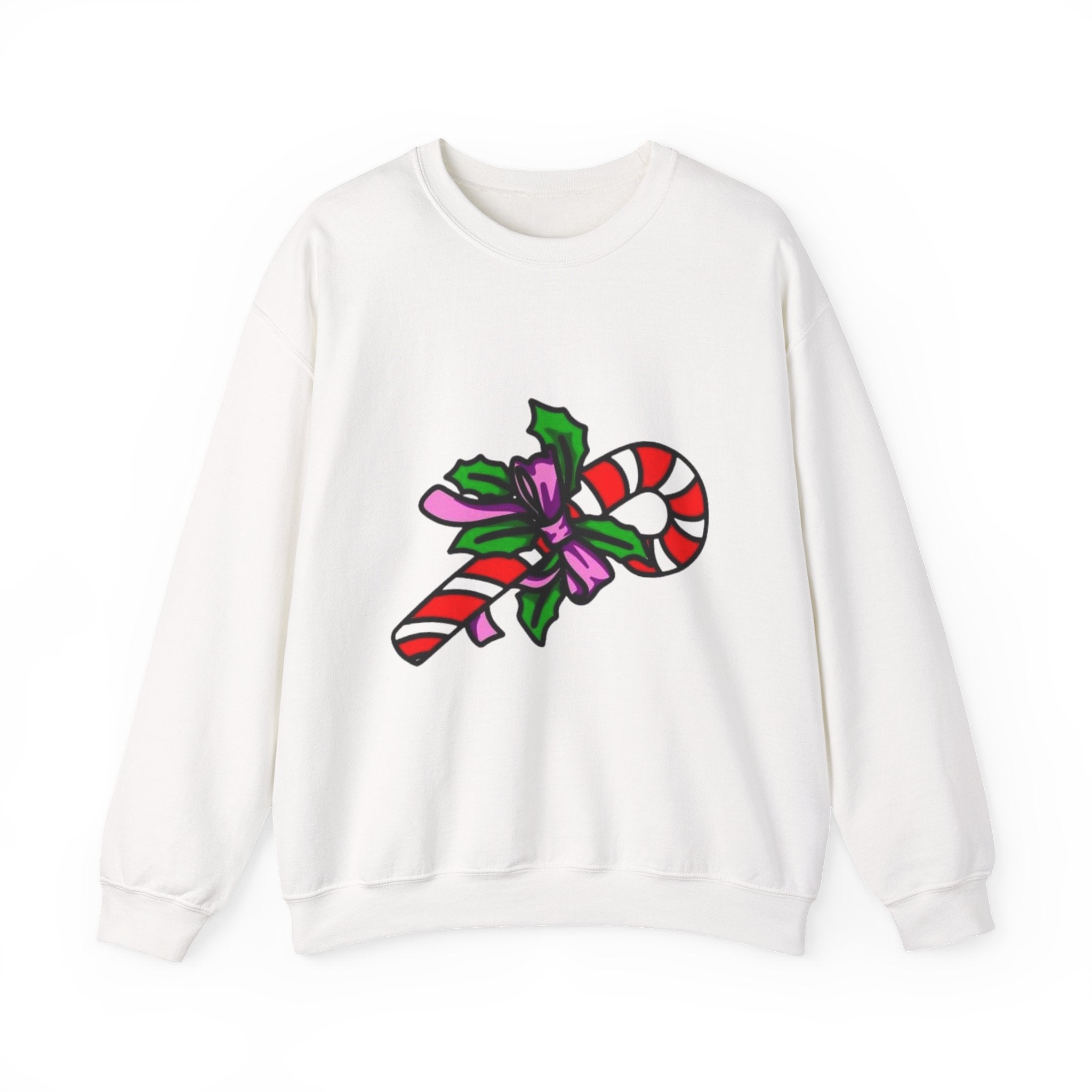 Festive Candy Cane Unisex Heavy Blend™ Crewneck Sweatshirt