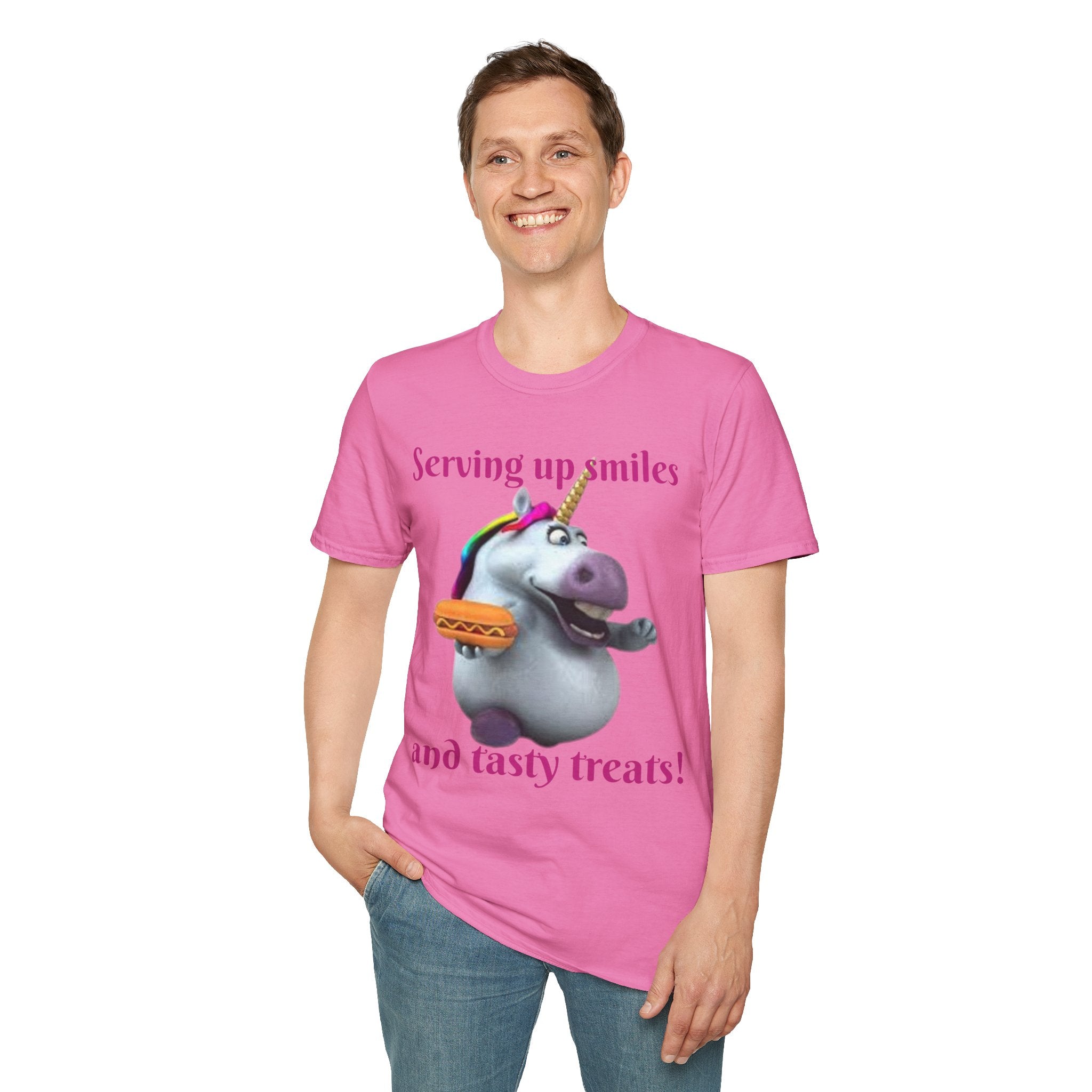 Serving Up Smiles And Tasty Treats Unicorn Unisex Softstyle T-Shirt