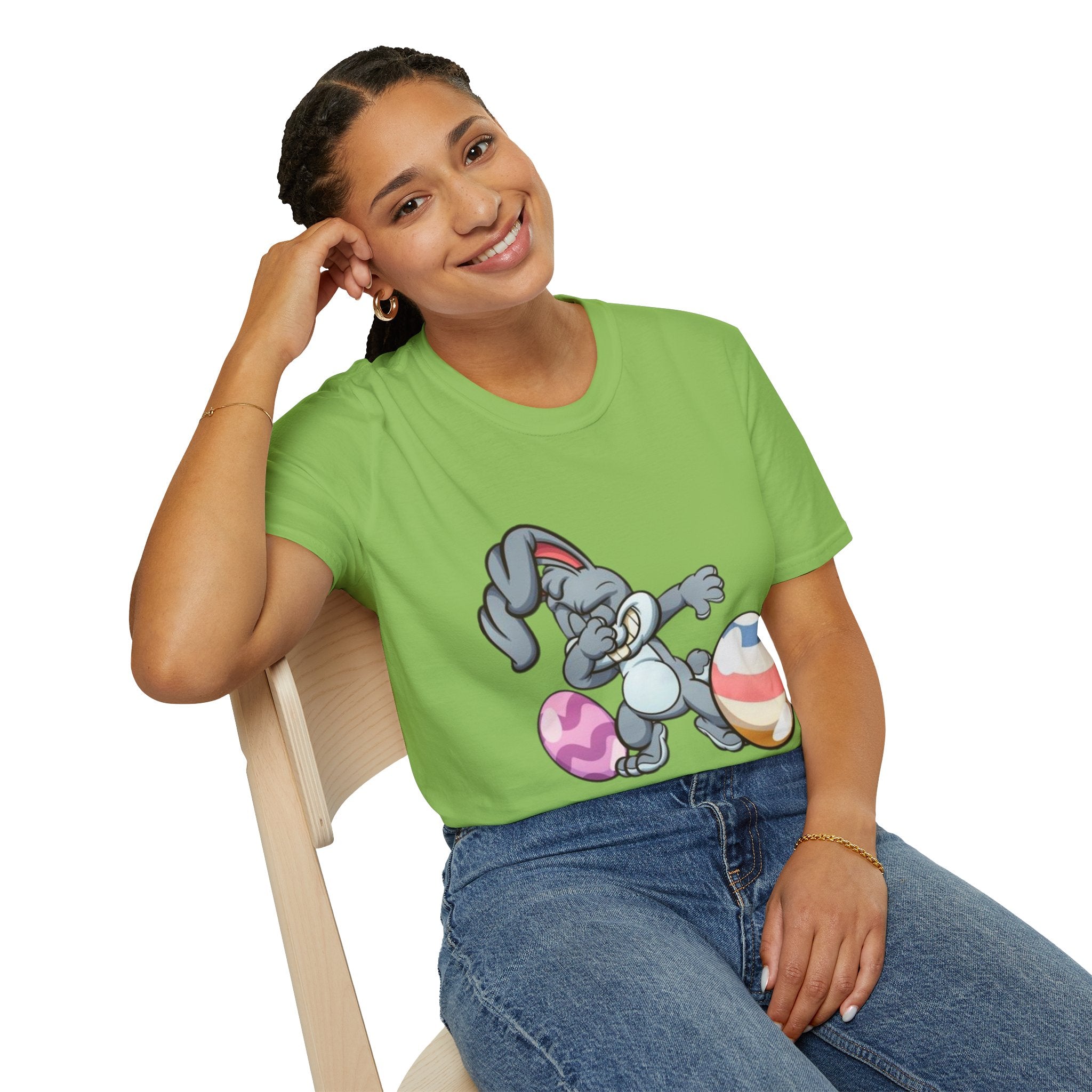 Dabbing Easter Bunny Unisex Softstyle T-Shirt