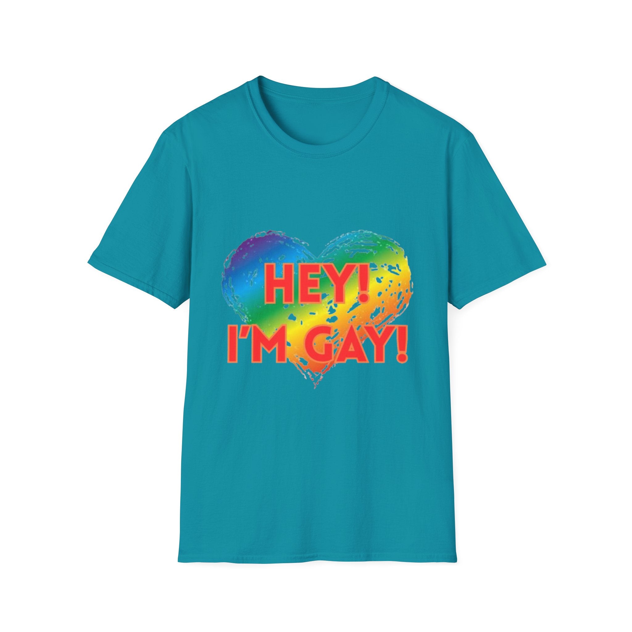 Hey I'm Gay! Unisex Softstyle T-Shirt