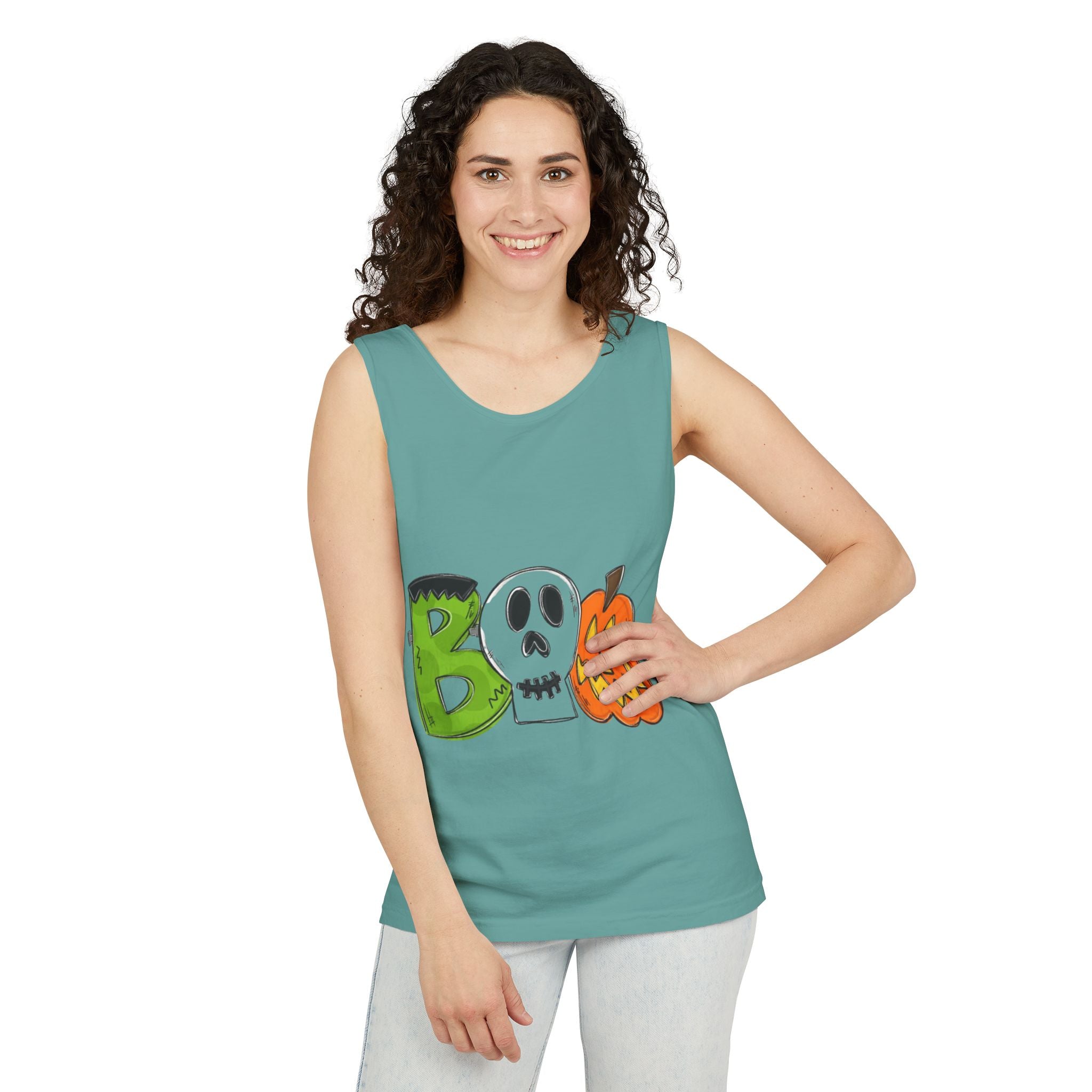 Halloween BOO Unisex Garment-Dyed Tank Top