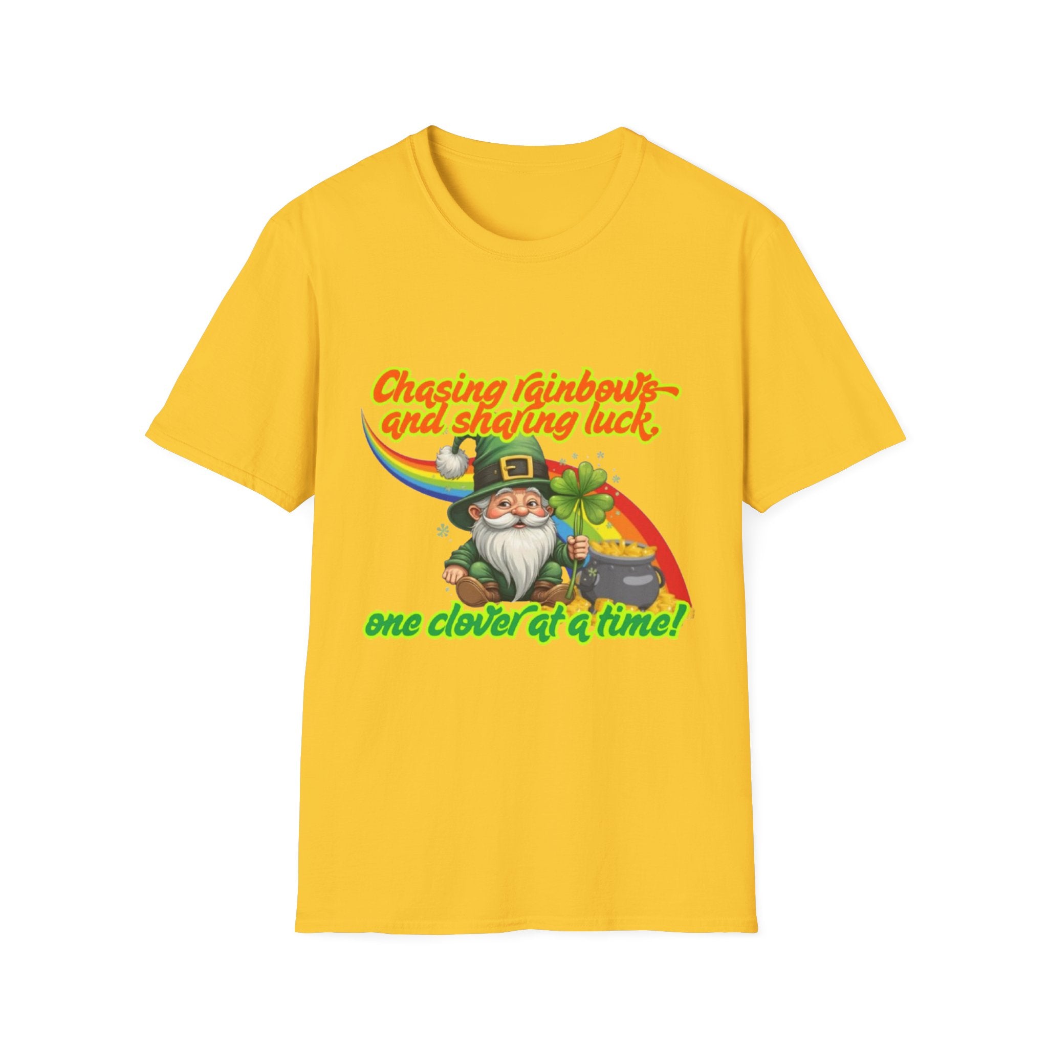Chasing Rainbows And Sharing Luck, One Clover At A Time! Unisex Softstyle T-Shirt