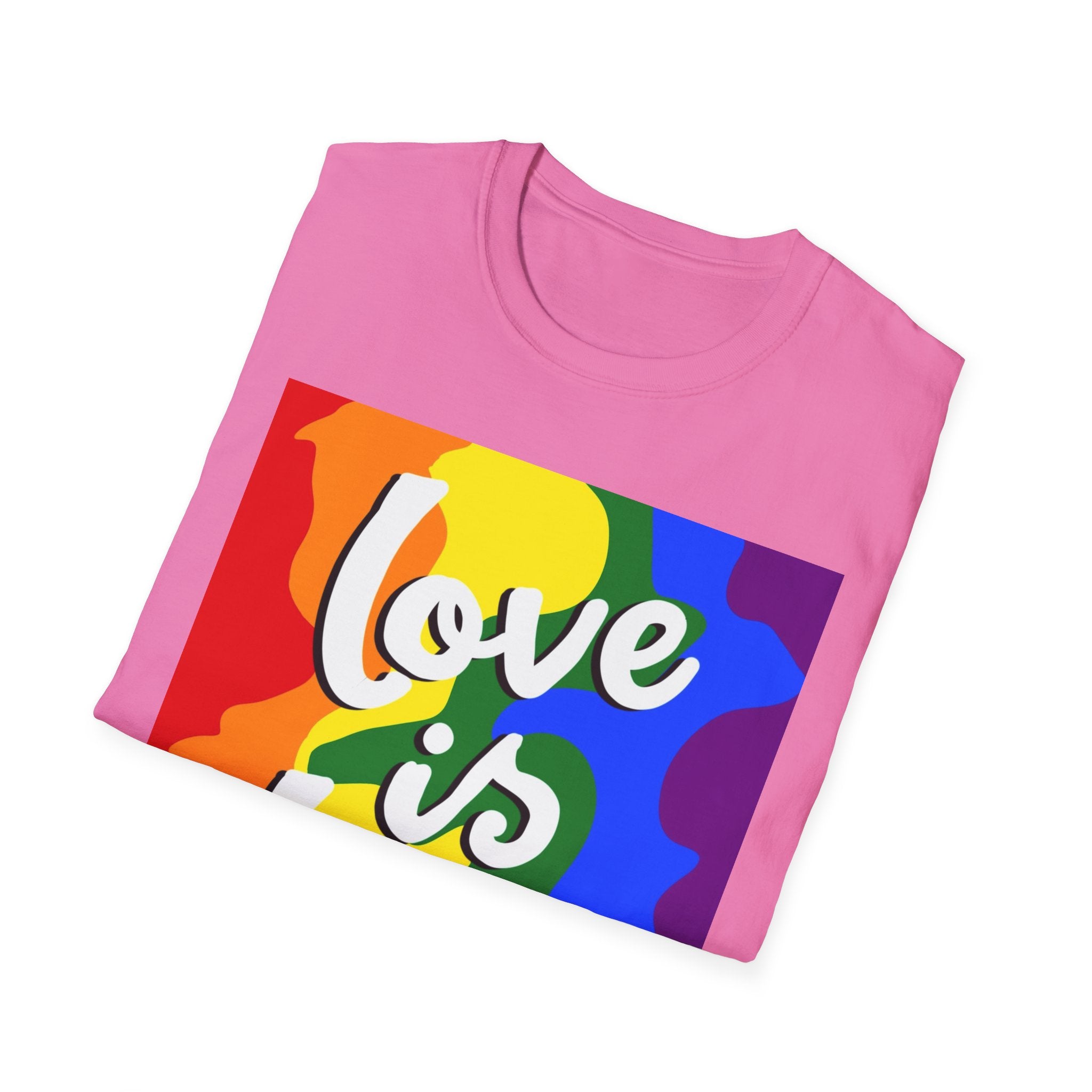 Colorful Pride Love is Love Unisex Softstyle T-Shirt