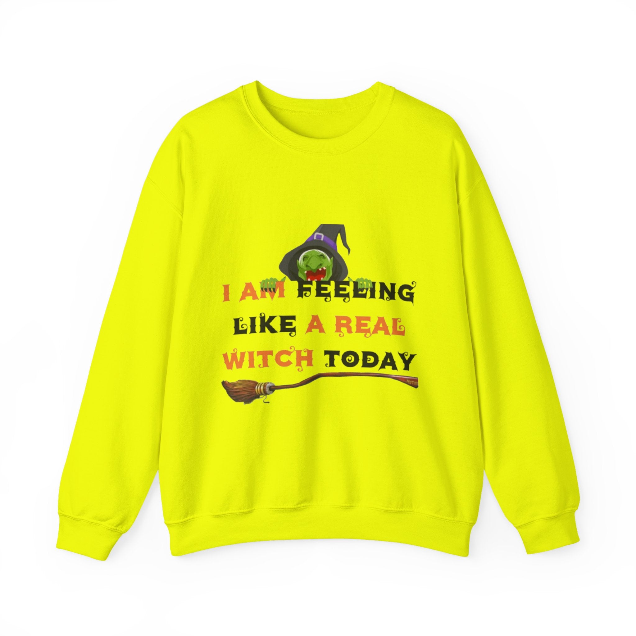 I Am Feeling Like A Real Witch Today Unisex Heavy Blend™ Crewneck Sweatshirt