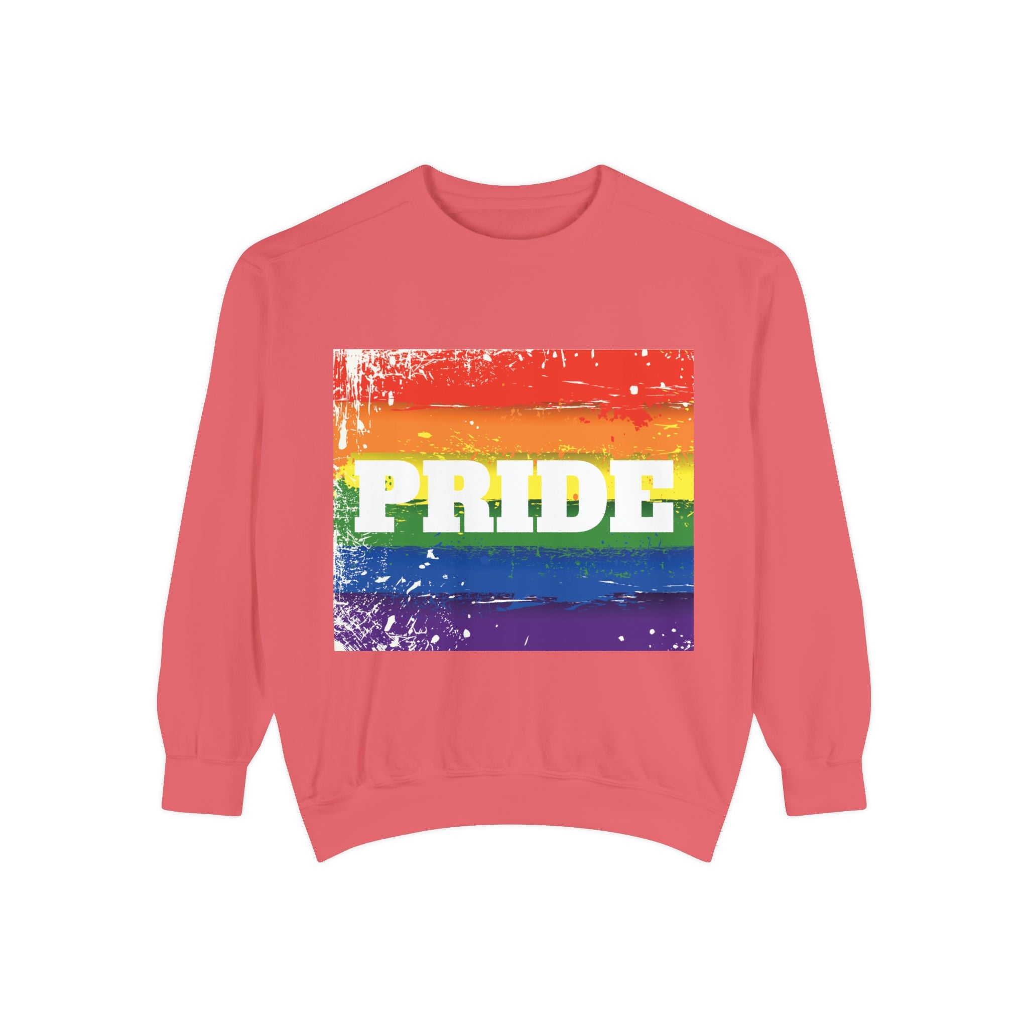 Pride Rainbow Unisex Garment-Dyed Sweatshirt
