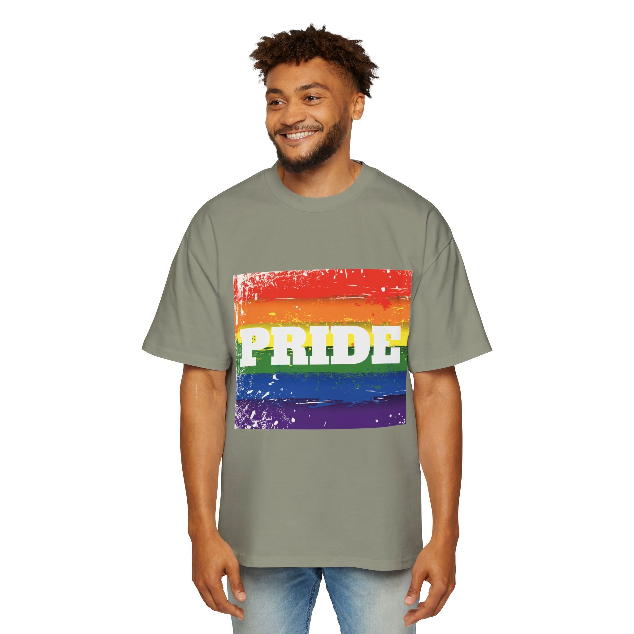 Pride Rainbow Heavy Oversized Unisex T-Shirt