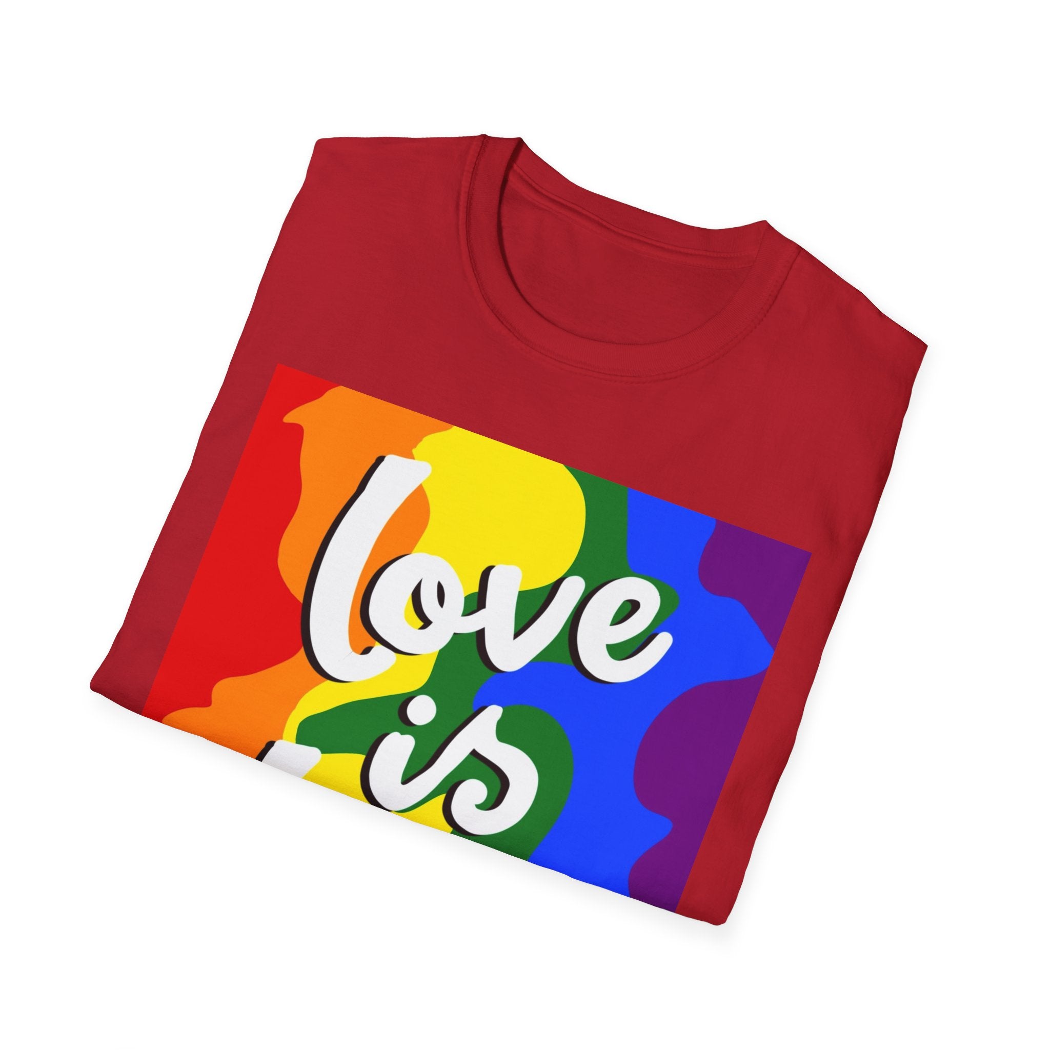 Colorful Pride Love is Love Unisex Softstyle T-Shirt
