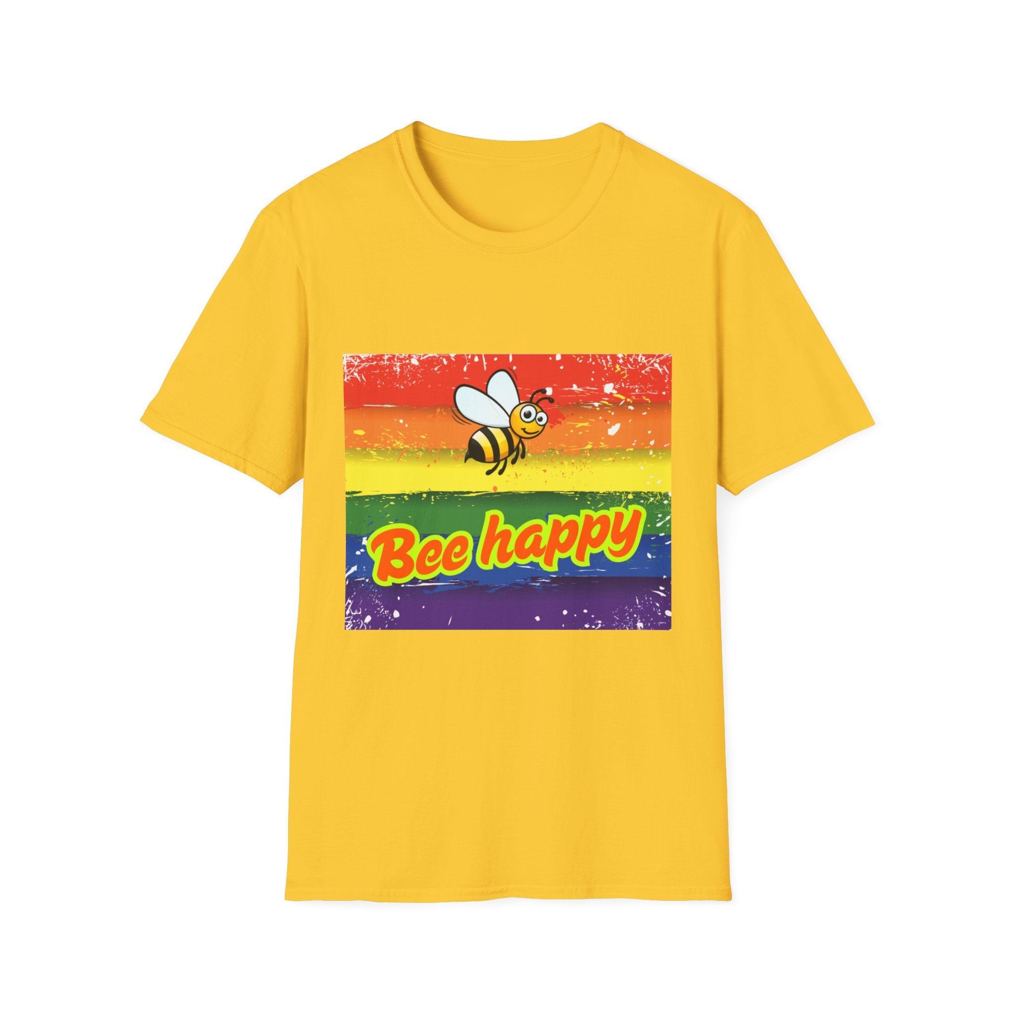 Bee Happy Unisex Softstyle T-Shirt