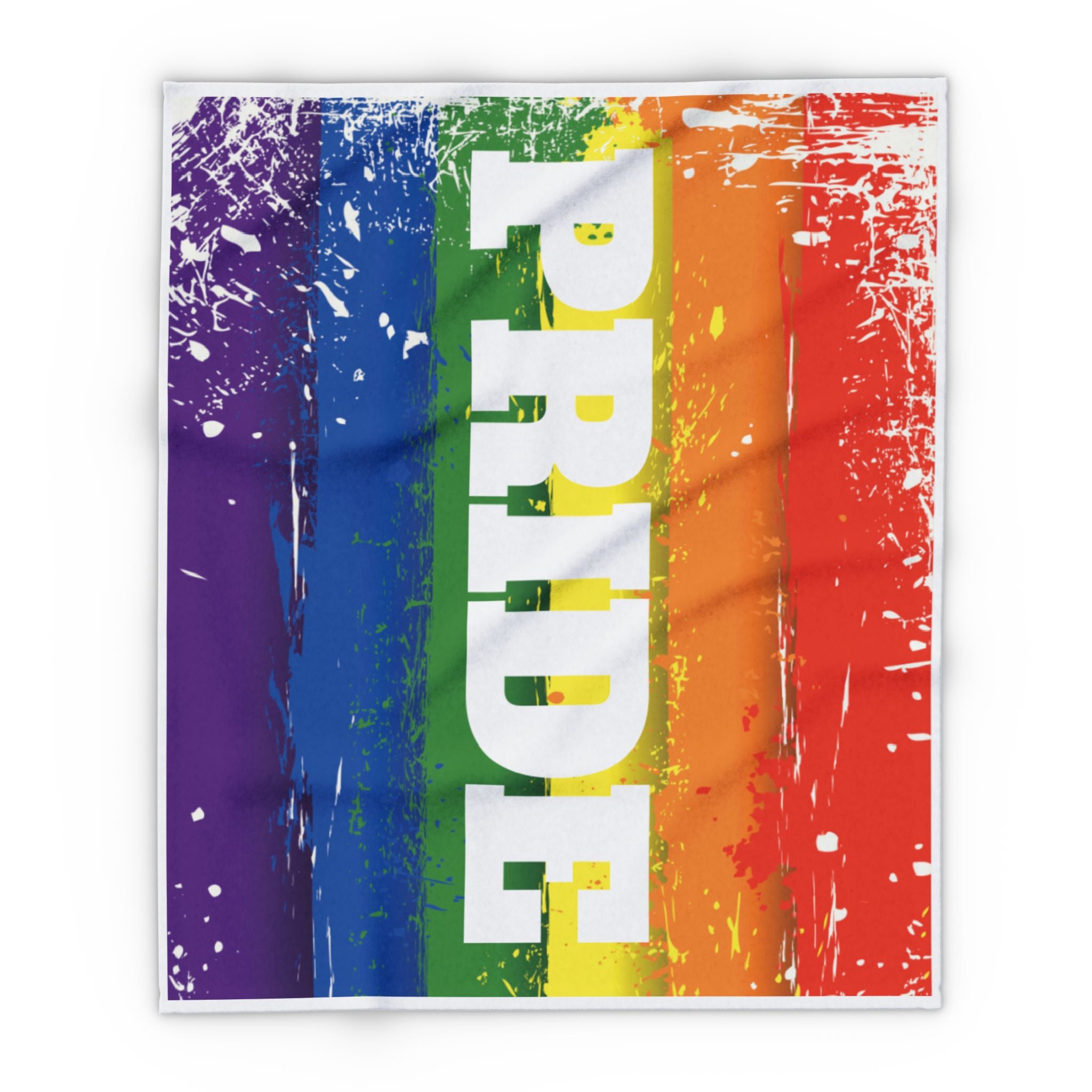 Pride Colorful Rainbow Fleece Blanket