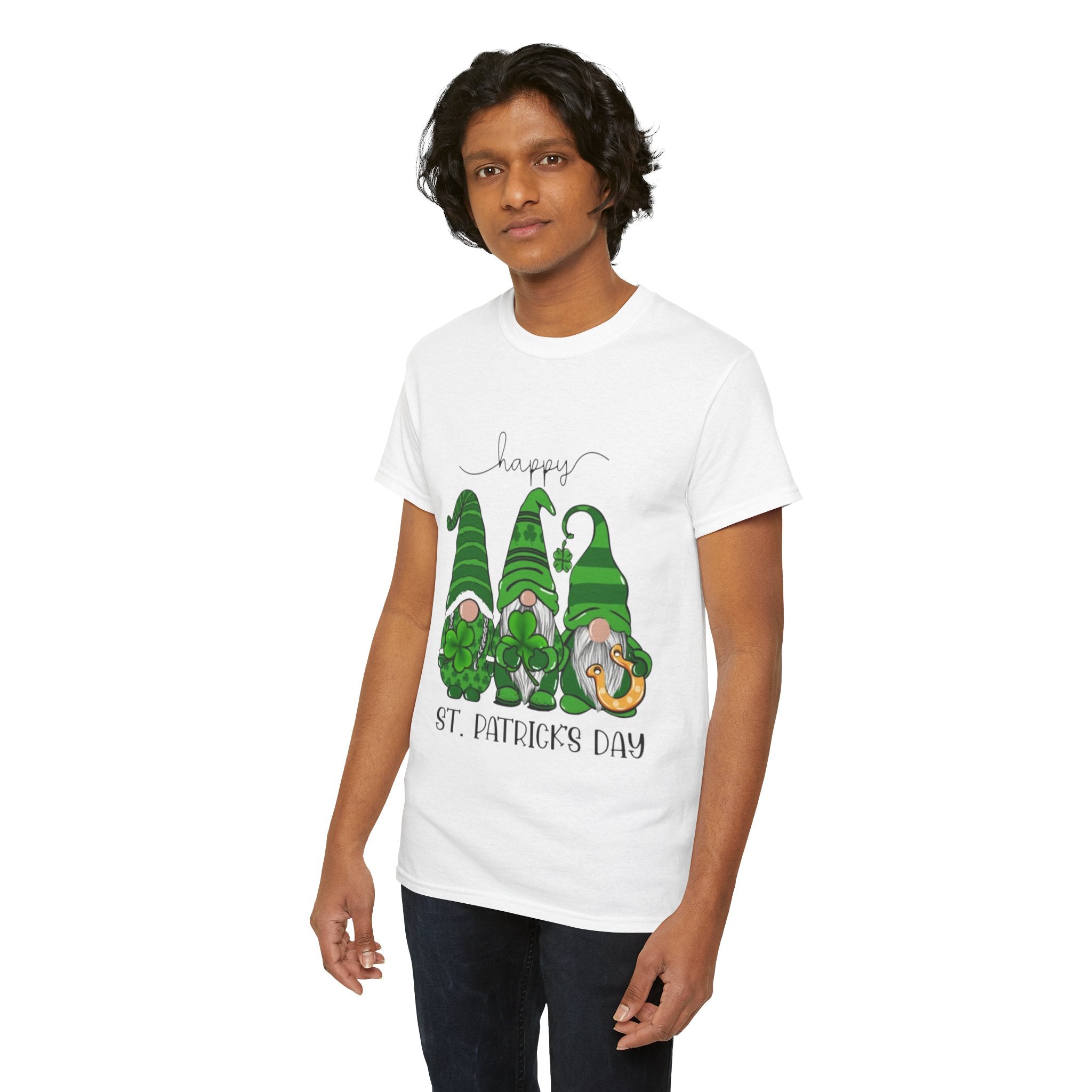Happy St. Patrick’s Day Gnome Unisex Heavy Cotton T-Shirt