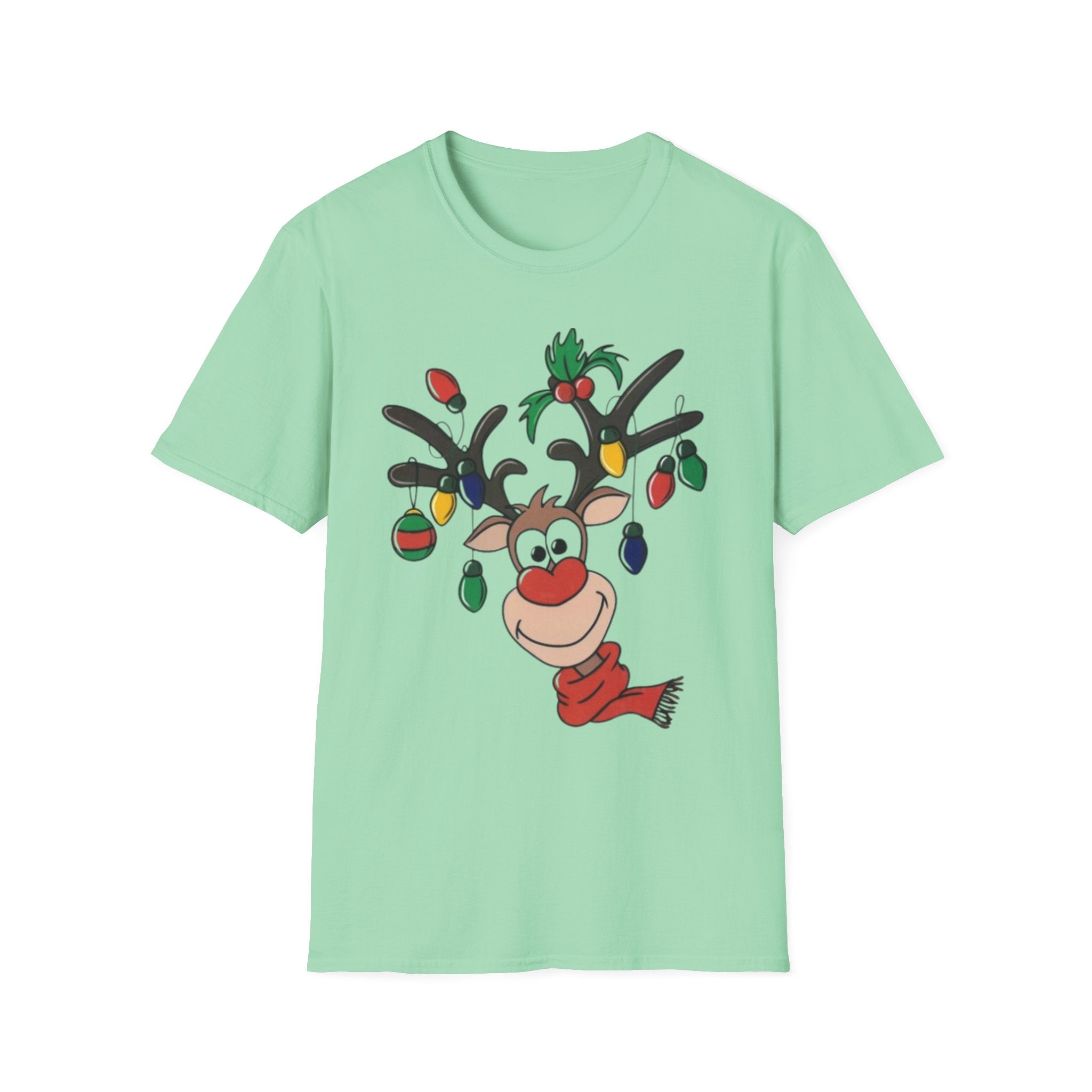 Festive Reindeer Unisex Softstyle T-Shirt