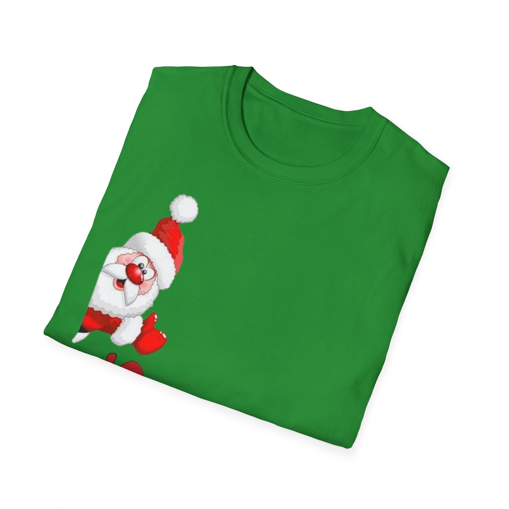Christmas Santa and Reindeer Unisex Softstyle T-Shirt